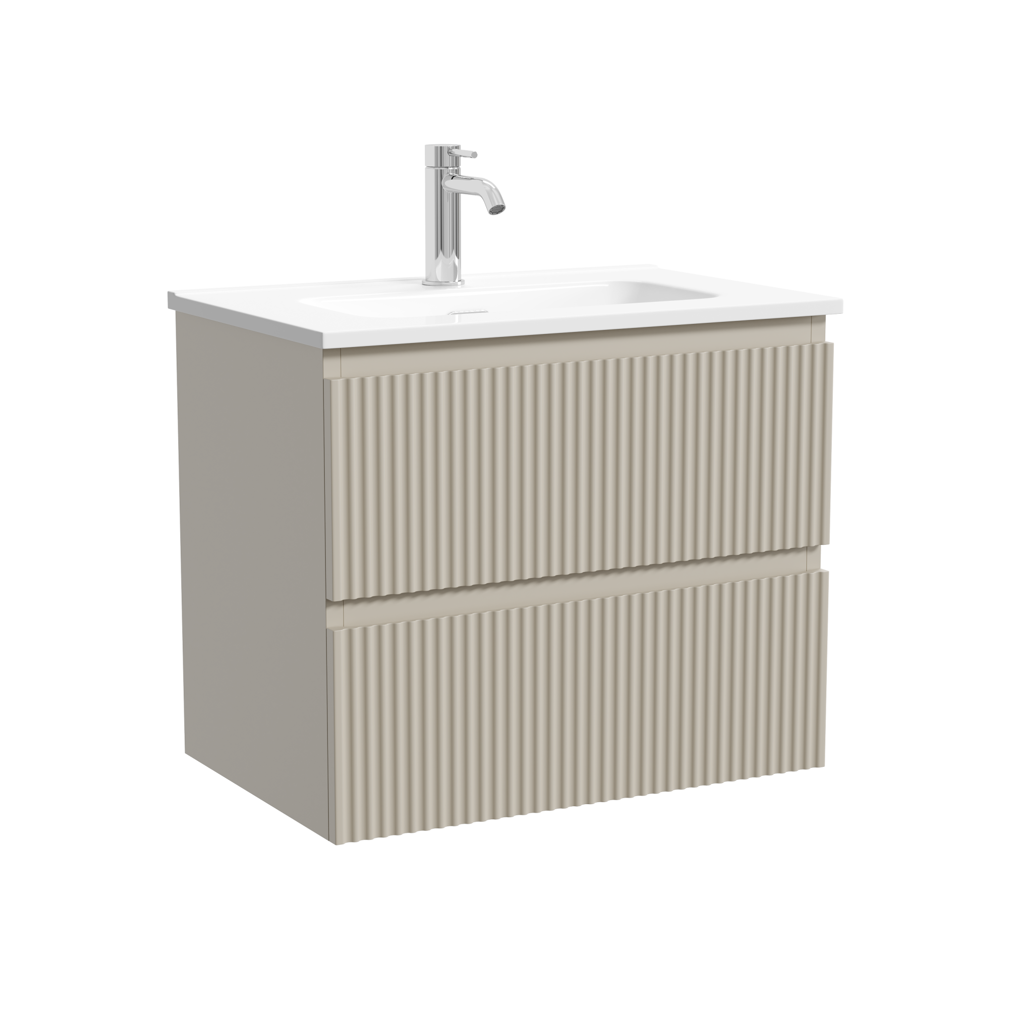 Тумба подвесная SANCOS Snob R 590х390х500, c двумя ящиками оснащенными доводчиками, Beige Soft , арт.SNR60/39CE