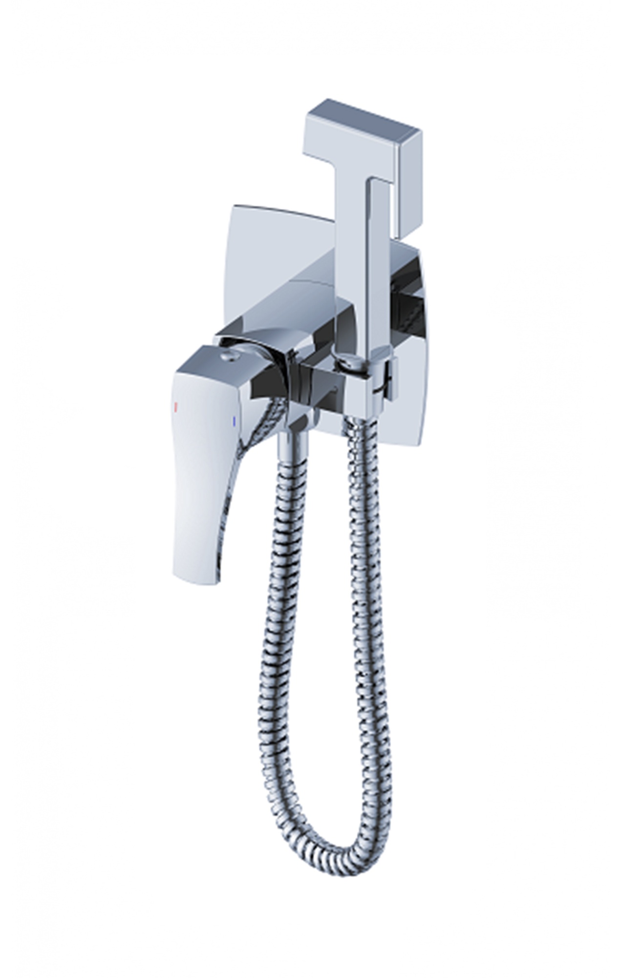 Смеситель с гигиеническим душем встраиваемый wonzon & woghand flex, хром (ww-88829072-cr)