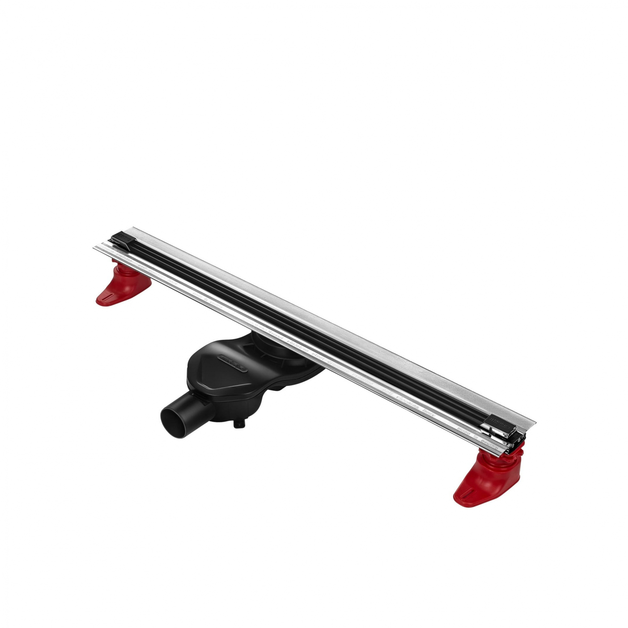 Желоб berges водосток напольный super slim 800 нержавеющая сталь, решетка  матовый черный, s-сифон d50 боковой