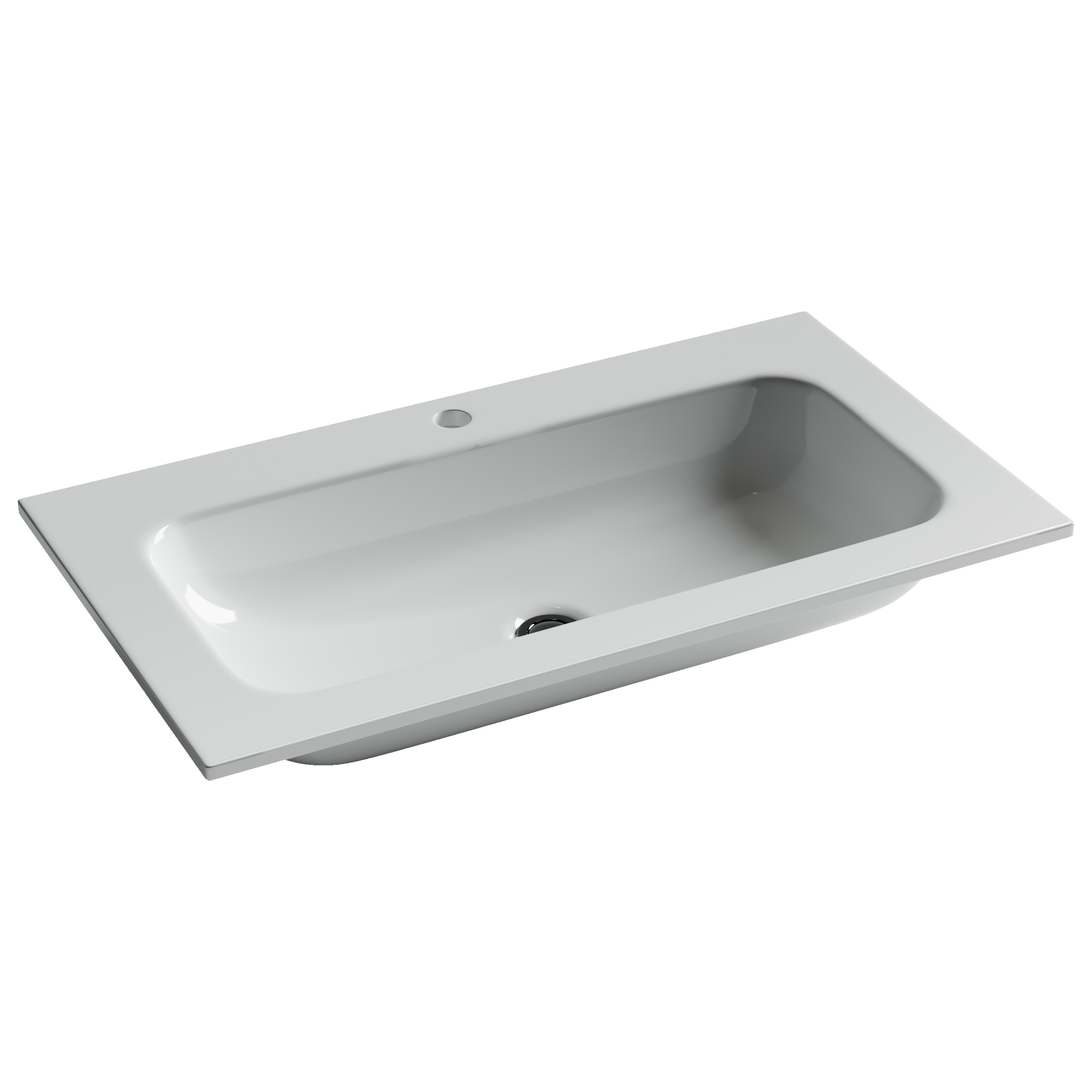Раковина накладная grace прямоугольная, с отверстием под смеситель, 810*457*137 мм, цвет белый