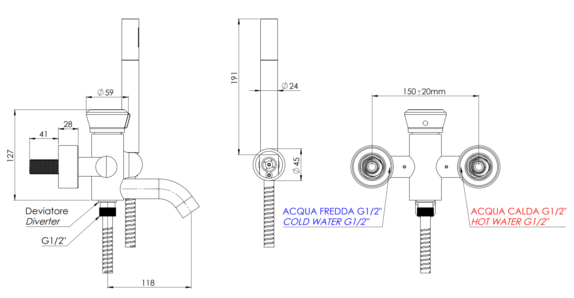 Смеситель для ванны remer element et02