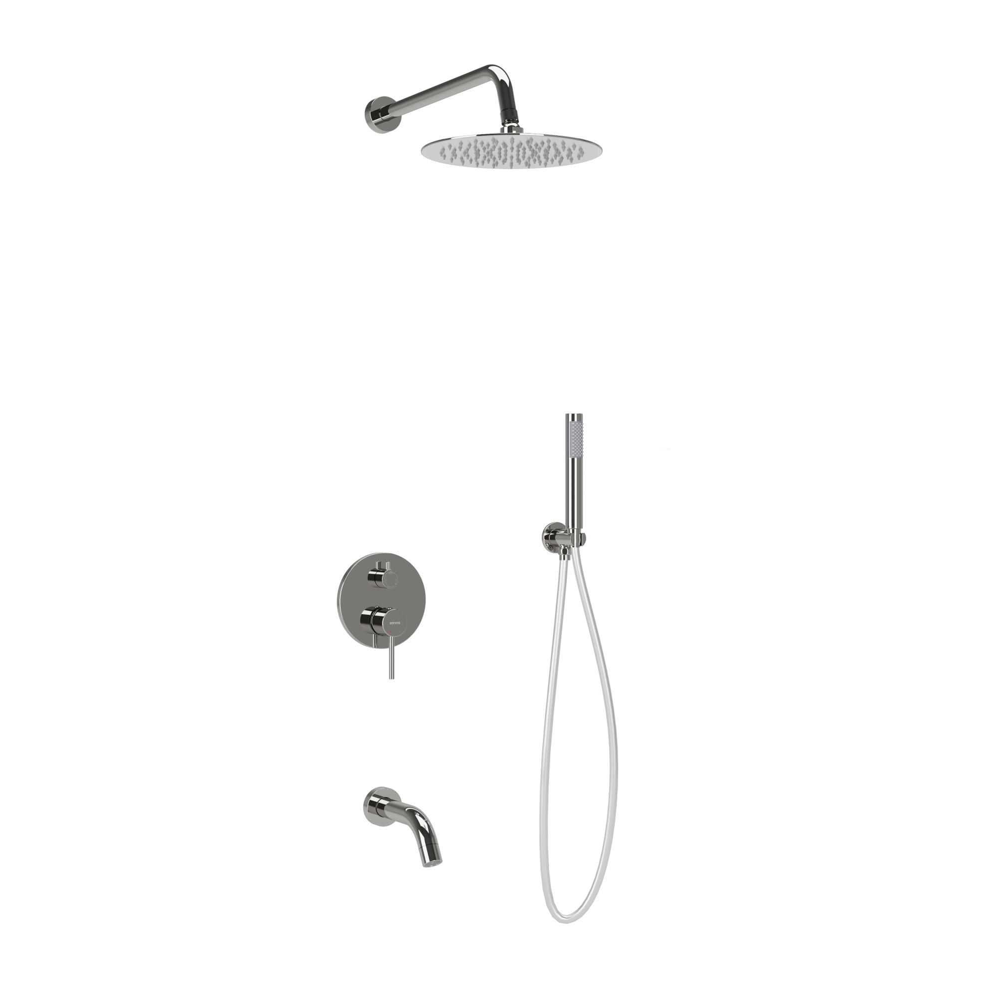 Душевой комплект sancos select встраиваемый  для ванны/душа, цвет хром, арт. sc3004ch
