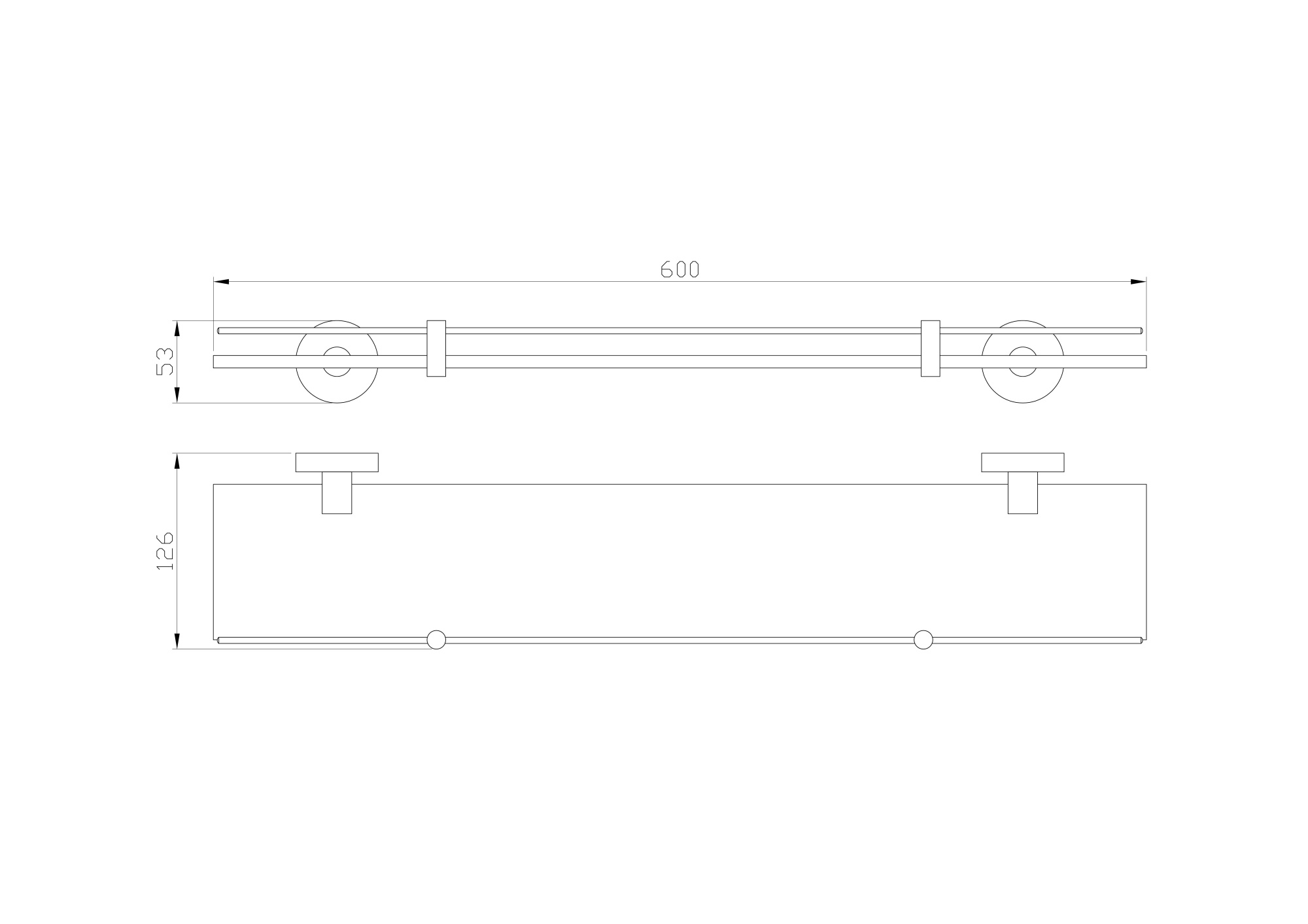 Стеклянная полка для ванной wonzon & woghand easy, хром (ww-8127)