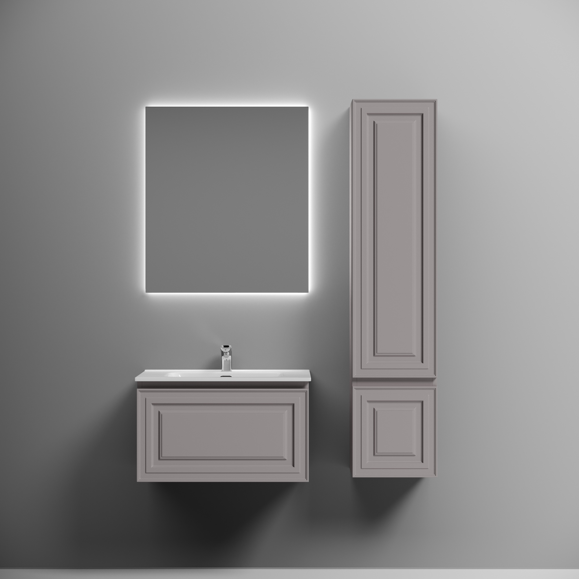 Тумба подвесная sancos very 690х445х406, c одним  ящиком оснащенным доводчиками, doha soft , арт.vr70sm