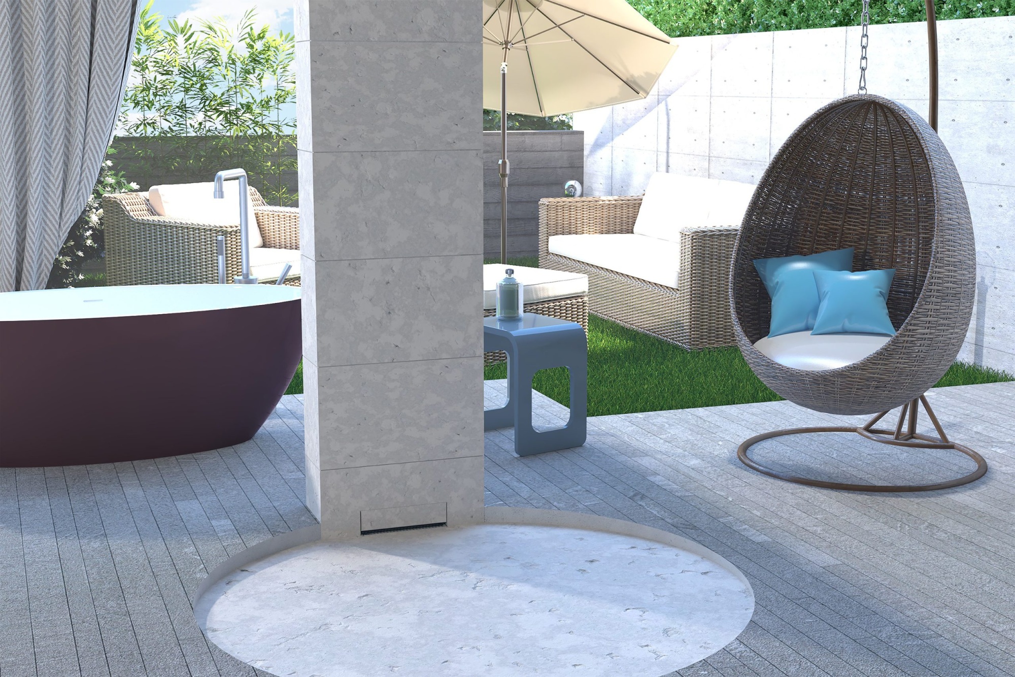 Трап 35 см, пристенный, решетка под плитку, гидрозатвор, abs, горизонтальный выход omp tea intramura 975.102.8