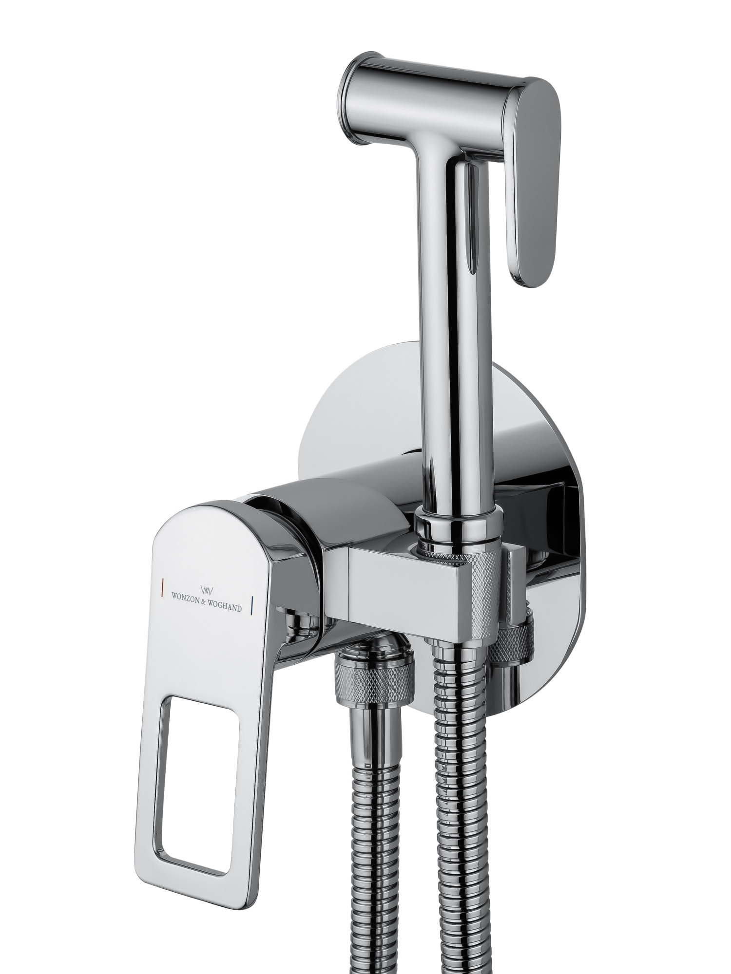 Смеситель с гигиеническим душем встраиваемый wonzon & woghand frame, хром (ww-88829010-cr)