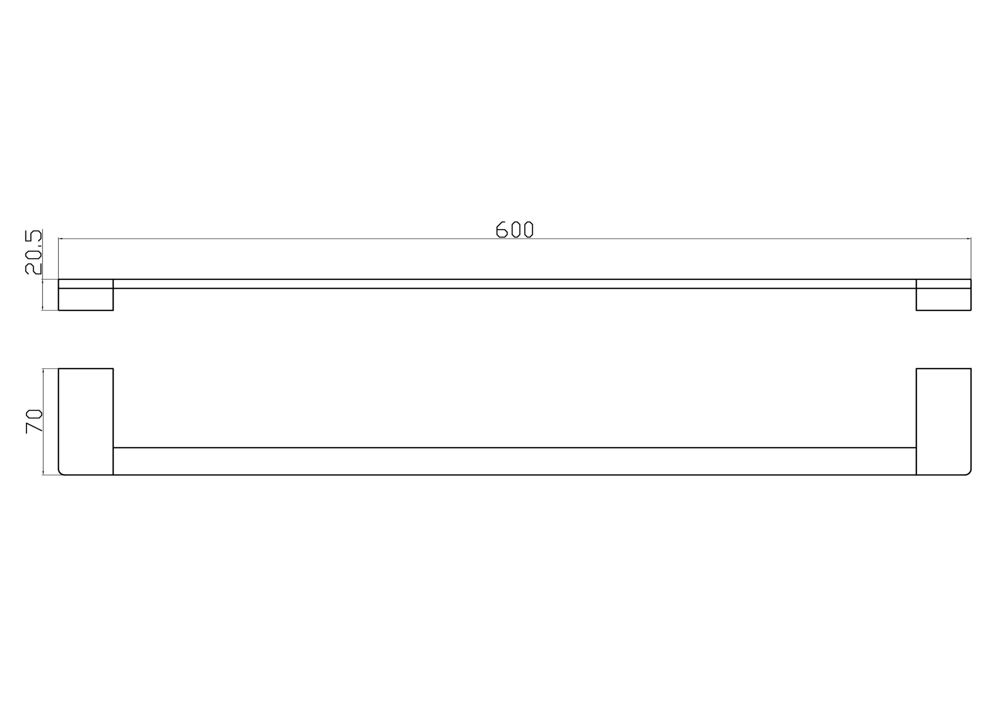 Вешалка для полотенец wonzon & woghand eclipse, глянцевое золото (ww-9112-lg)