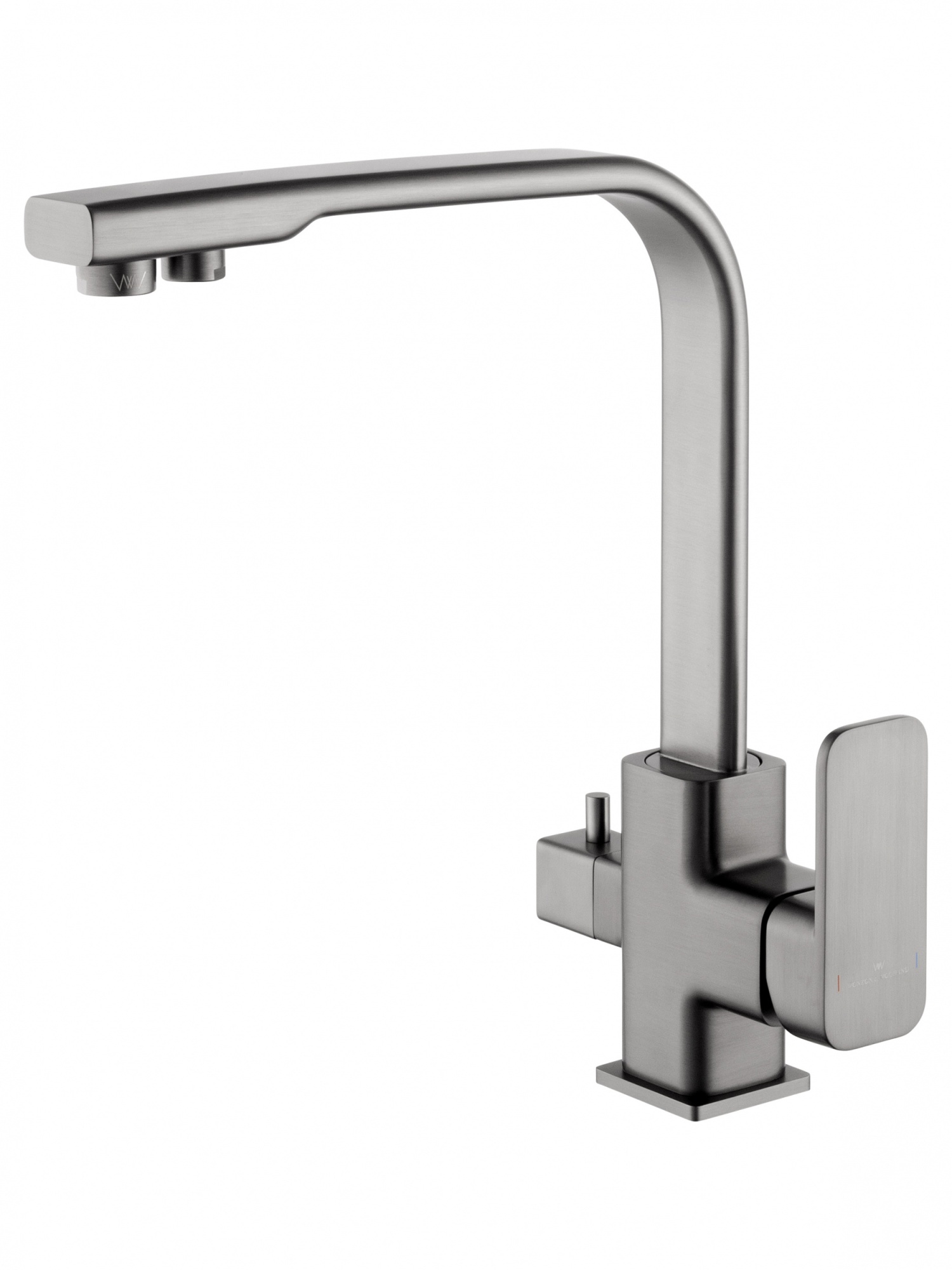 Смеситель для кухни с подключением фильтра wonzon & woghand, темный графит (ww-88458004-bgm)