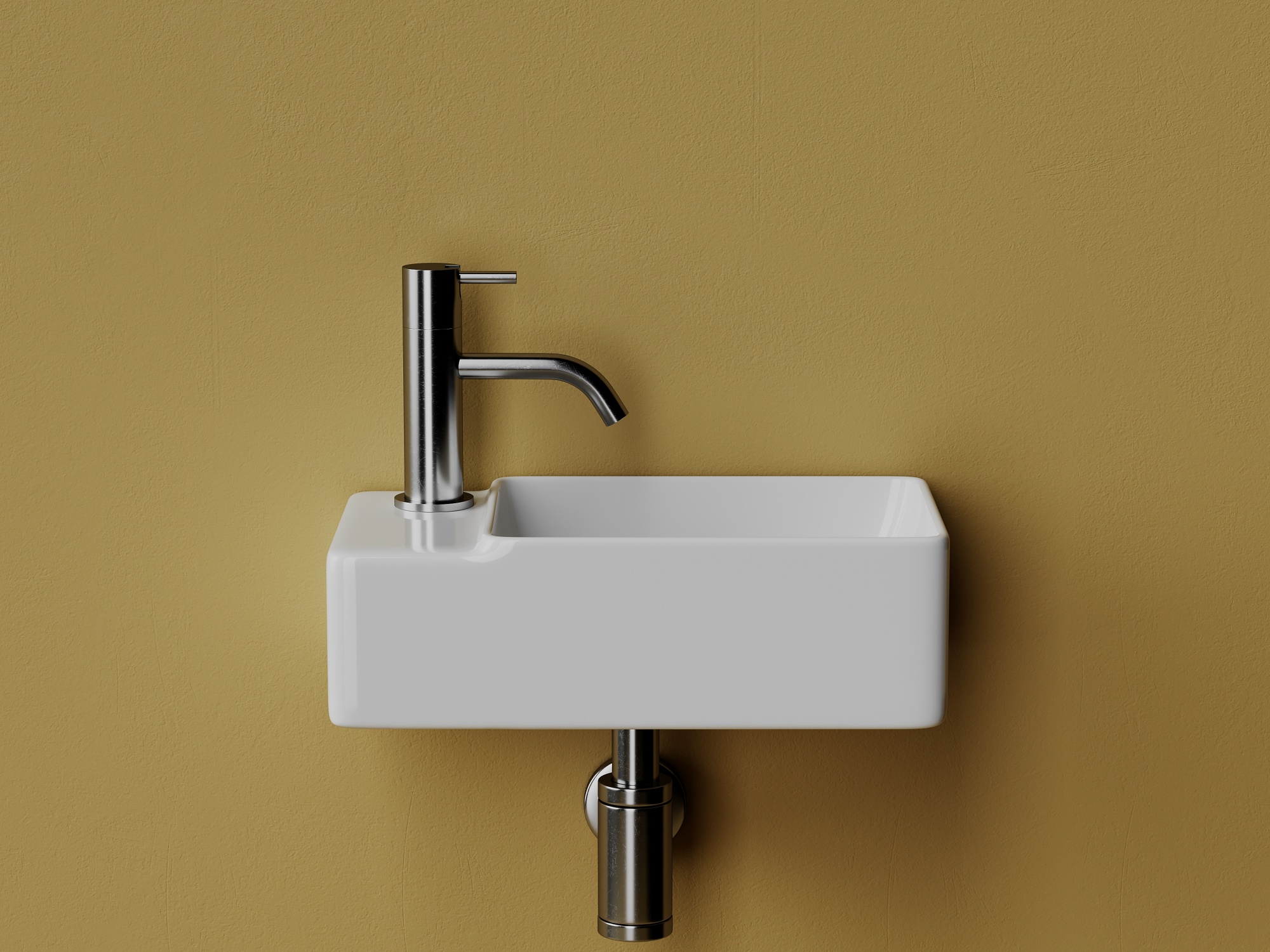 Умывальник подвесной прямоугольный (чаша справа, отверстие под смеситель слева) element 395x220x125мм