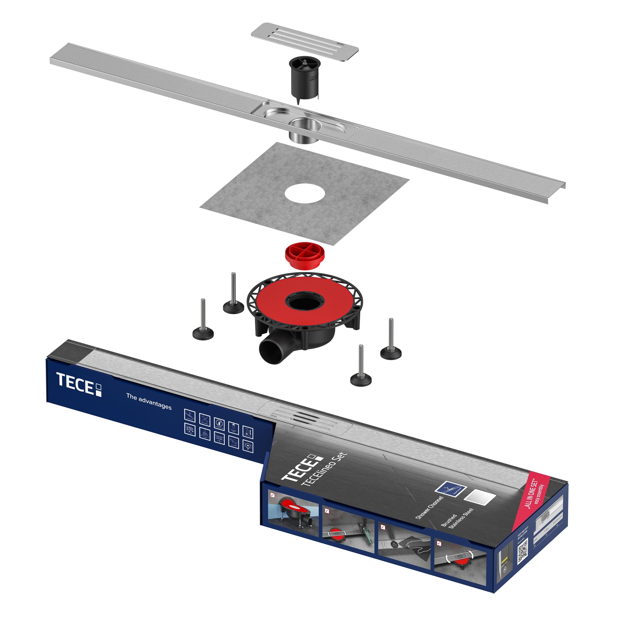 Комплект подрезного дренажного профиля tecelineo