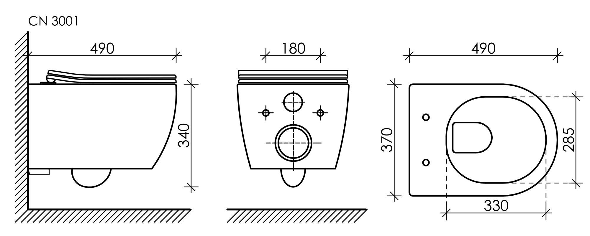 Сет 4 в 1: подвесной унитаз play rimless арт. cn3001 + шумоизоляционная панель для инсталляции арт. cn1000 + система инсталляции для унитазов ceramicanova envision с кнопкой смыва round цвет хром матовый и креплениями, арт. cn1001m