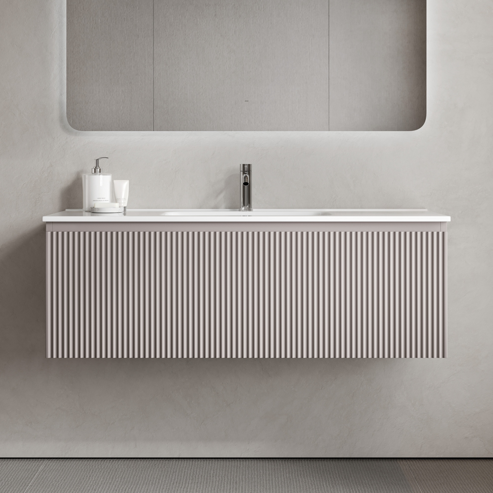 Тумба подвесная SANCOS Snob R 1.0 1195х445х406, c одним ящиком оснащенным доводчиками, Doha Soft , арт.SNR1.0120SM