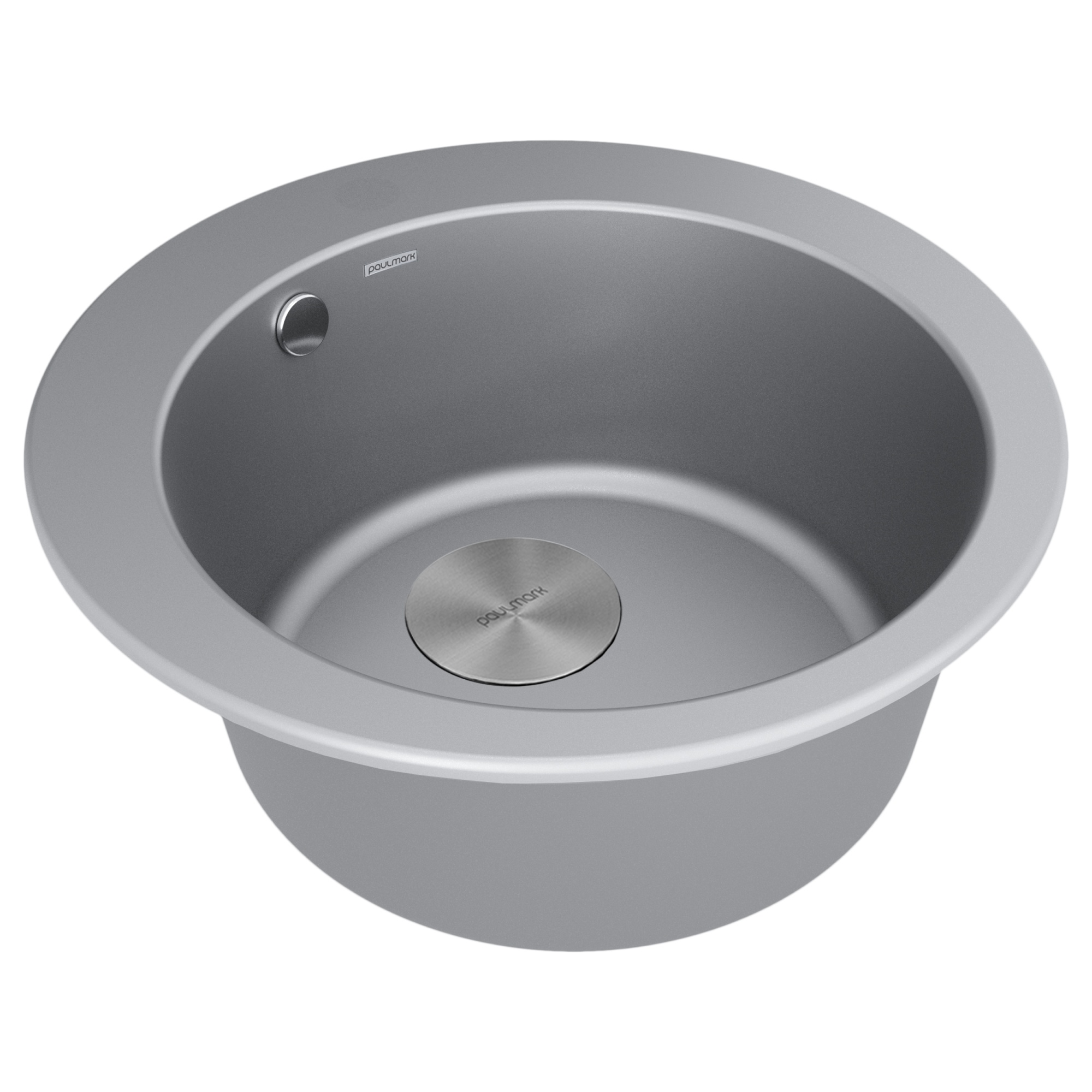 Мойка gelegen 50, it-granit, pm404800-grm, серый металлик, d475 мм, paulmark