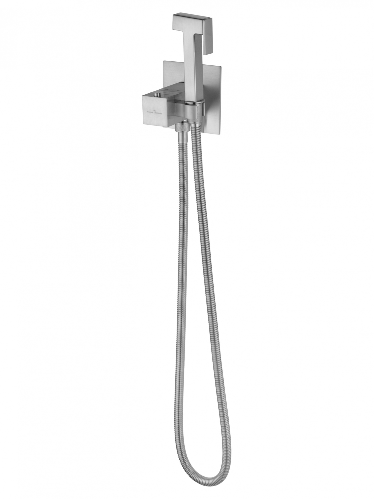 Смеситель с гигиеническим душем и термостатом встраиваемый wonzon & woghand, брашированный никель (ww-88829910-bn)