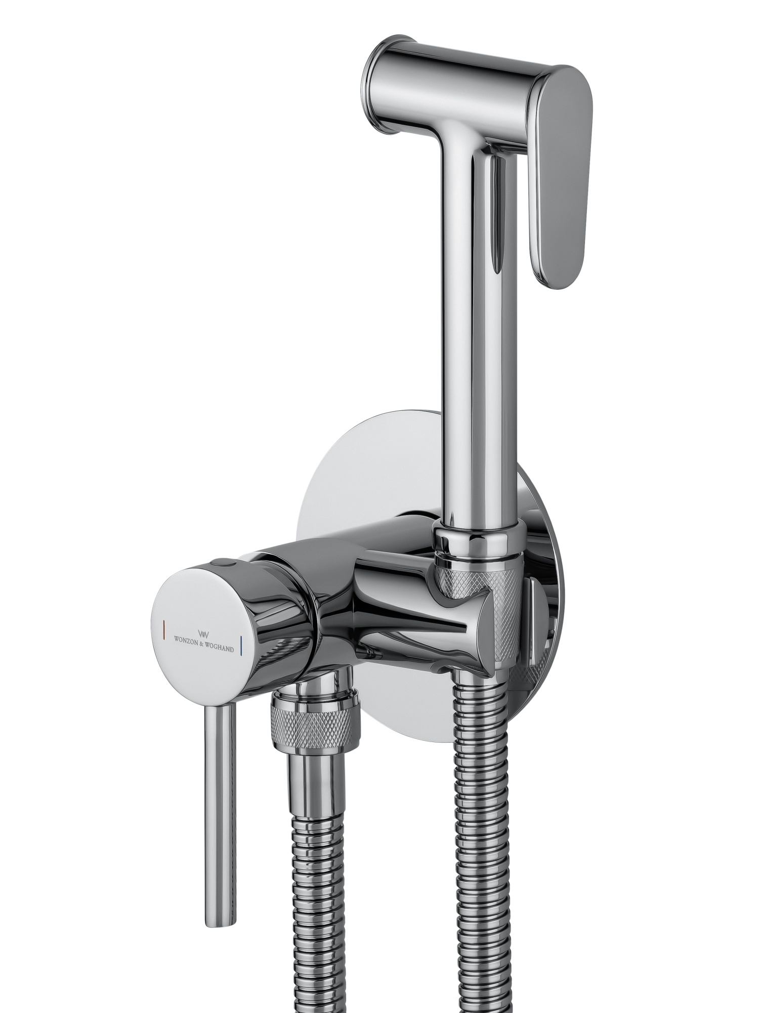 Смеситель с гигиеническим душем встраиваемый wonzon & woghand stick, хром (ww-88829902-cr)