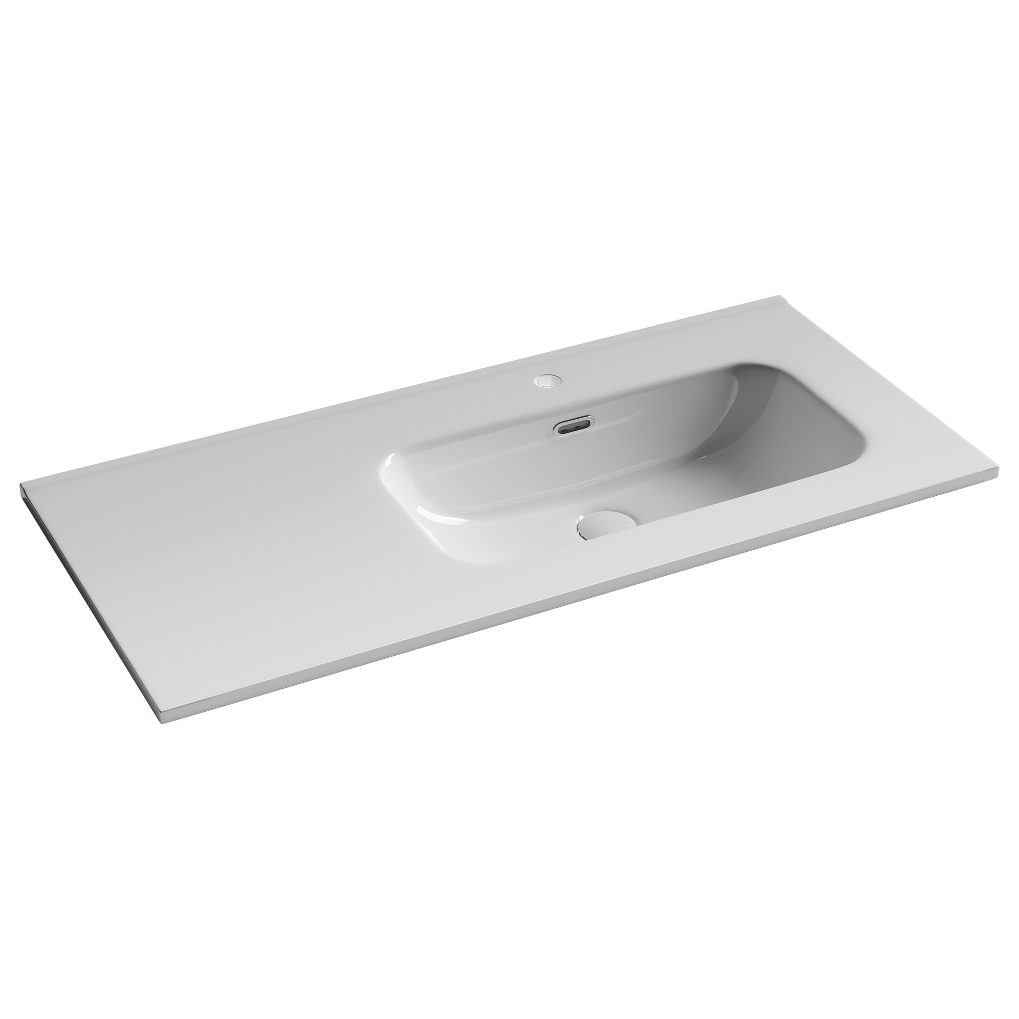 Раковина накладная мебельная element чаша справа с отверстием под смеситель 1010x465x180 мм цвет белый cn7003r