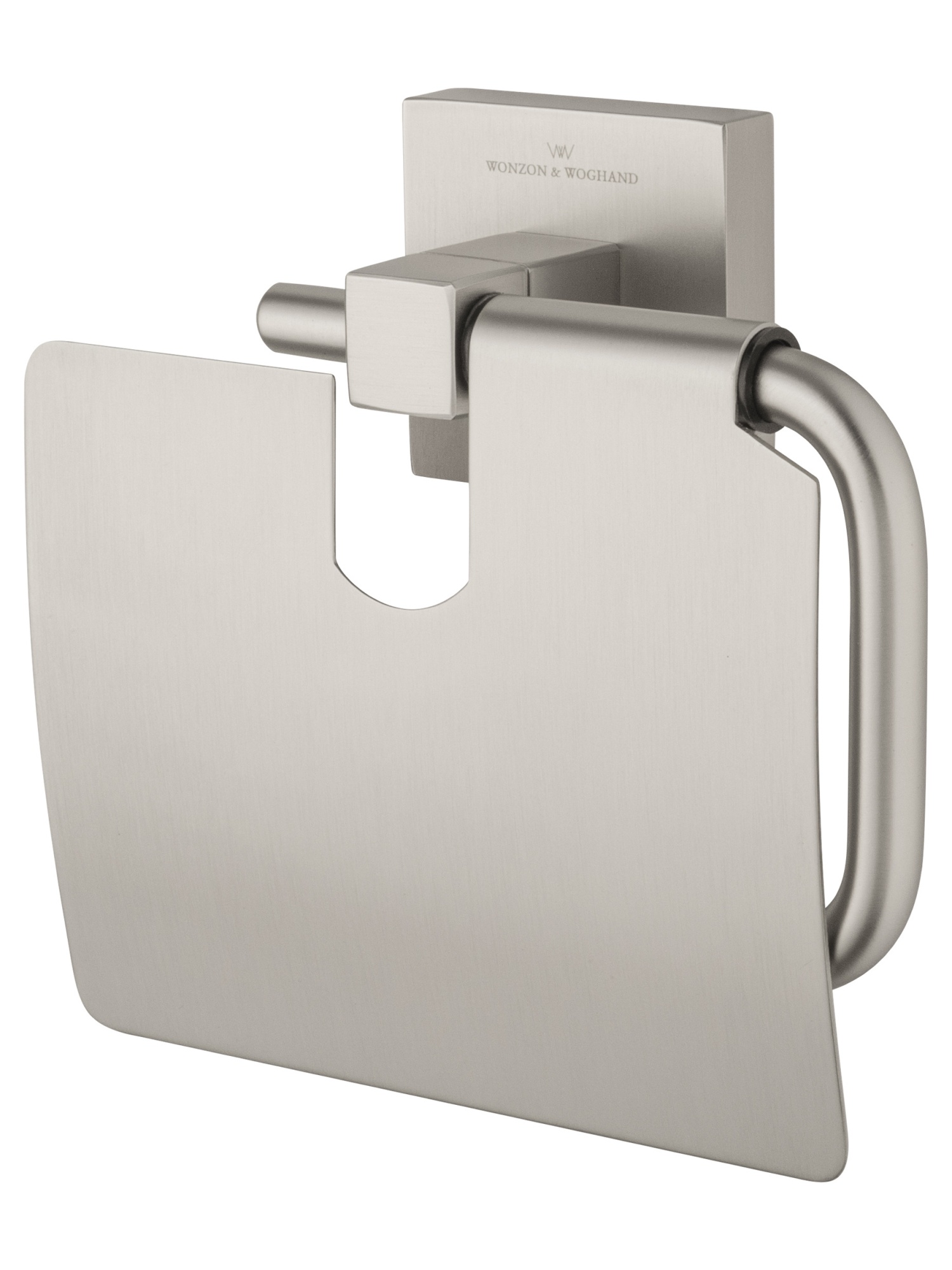 Держатель для туалетной бумаги с крышкой wonzon & woghand polo, брашированный никель (ww-8926-bn)
