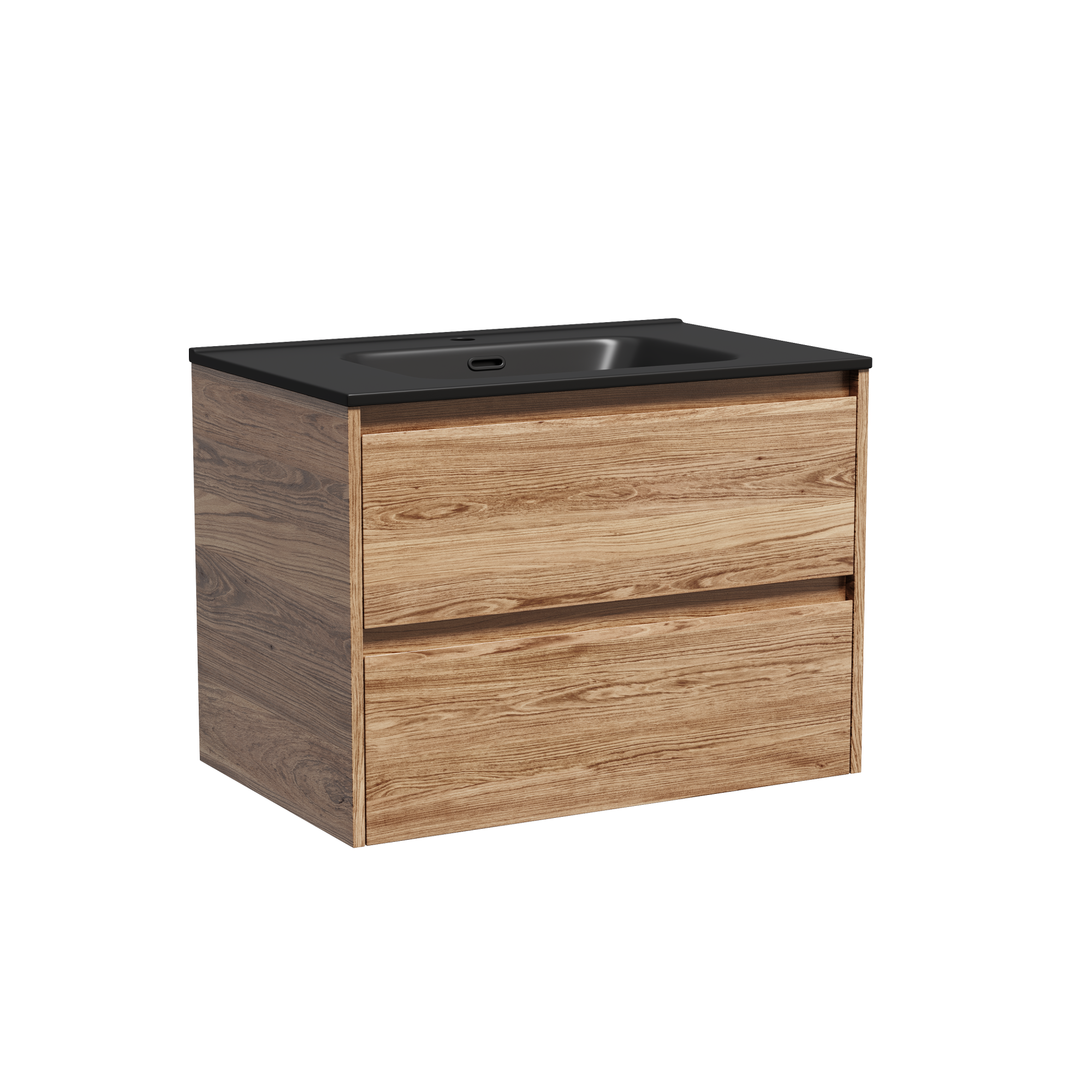 Тумба подвесная sancos libra 690х450х500, c двумя ящиками оснащенными доводчиками, дуб чарльстон, арт. lb70ech