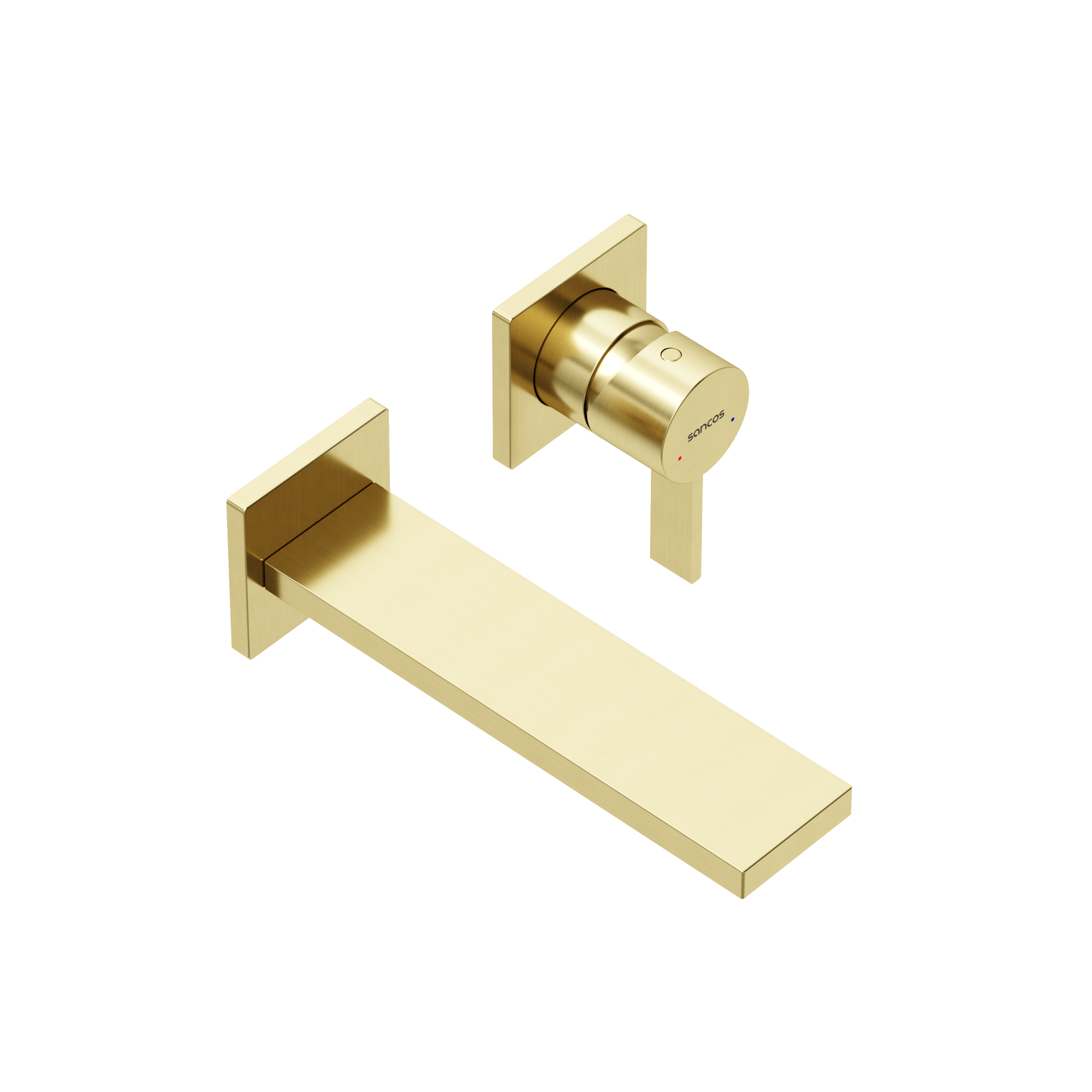 Смеситель для раковины sancos linn c внутренней частью, брашированное золото, pvd покрытие, арт. sc9021bg