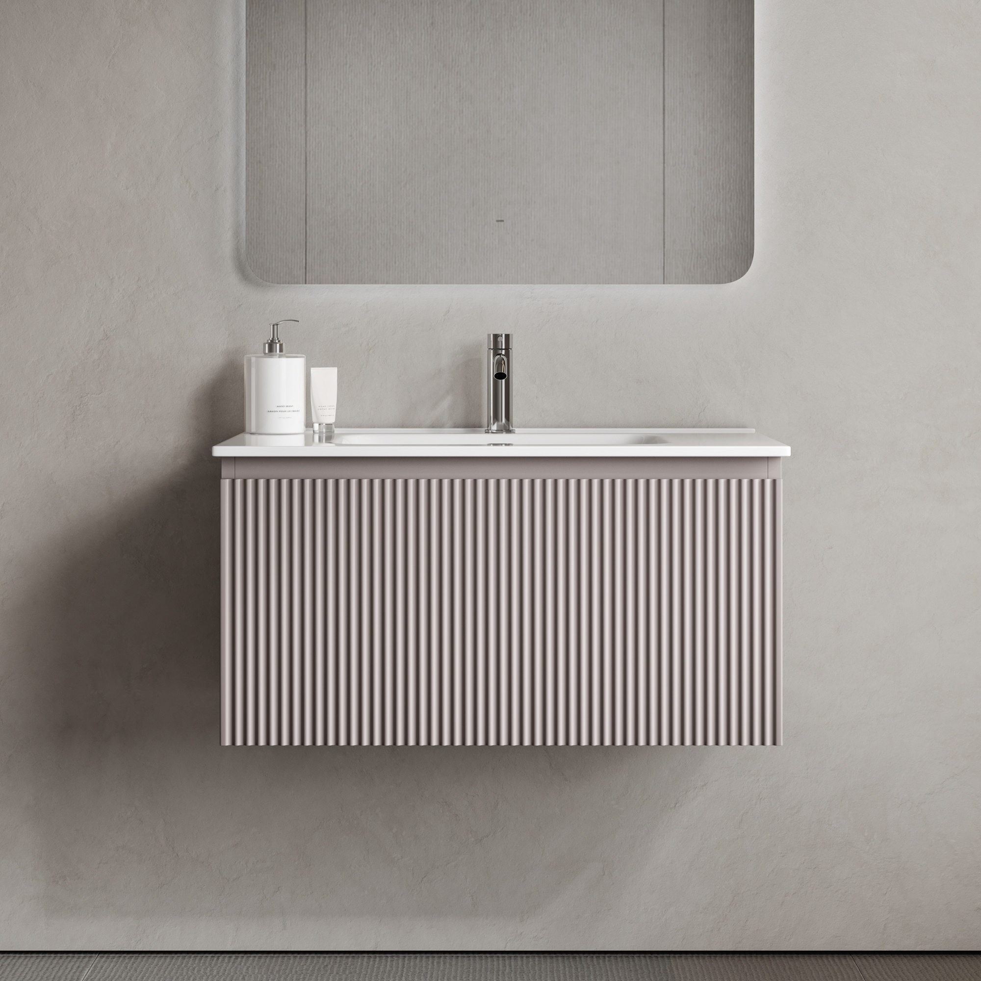 Тумба подвесная SANCOS Snob R 1.0 790х445х406, c одним ящиком оснащенным доводчиками, Doha Soft , арт.SNR1.080SM