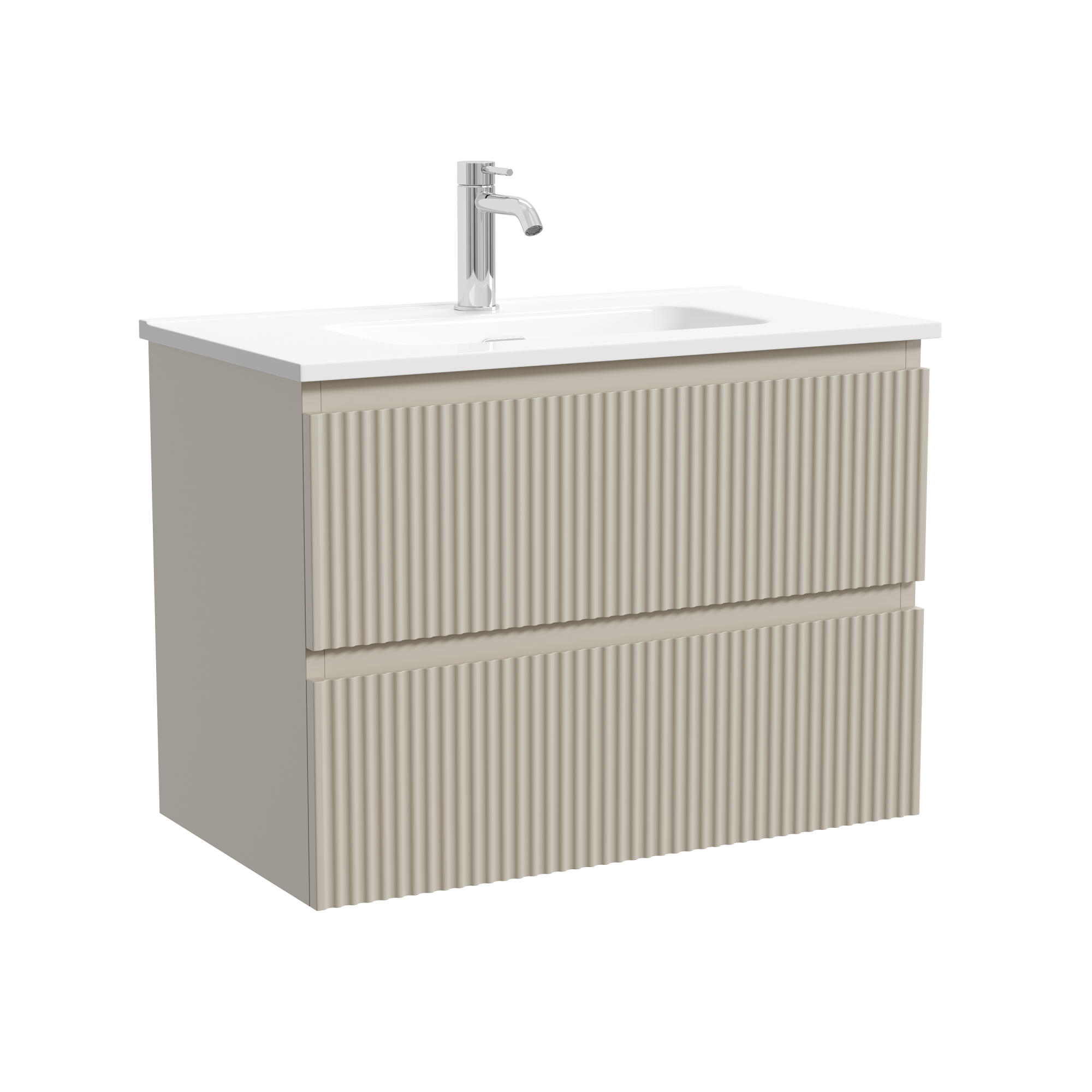 Тумба подвесная SANCOS Snob R 690х390х500, c двумя ящиками оснащенными доводчиками, Beige Soft , арт.SNR70/39CE