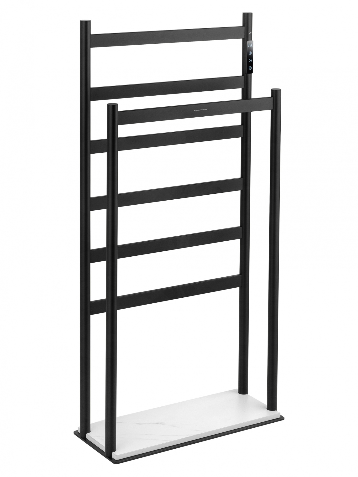 Полотенцесушитель электрический напольный wonzon & woghand essen, черный матовый (ww-a407-mb)