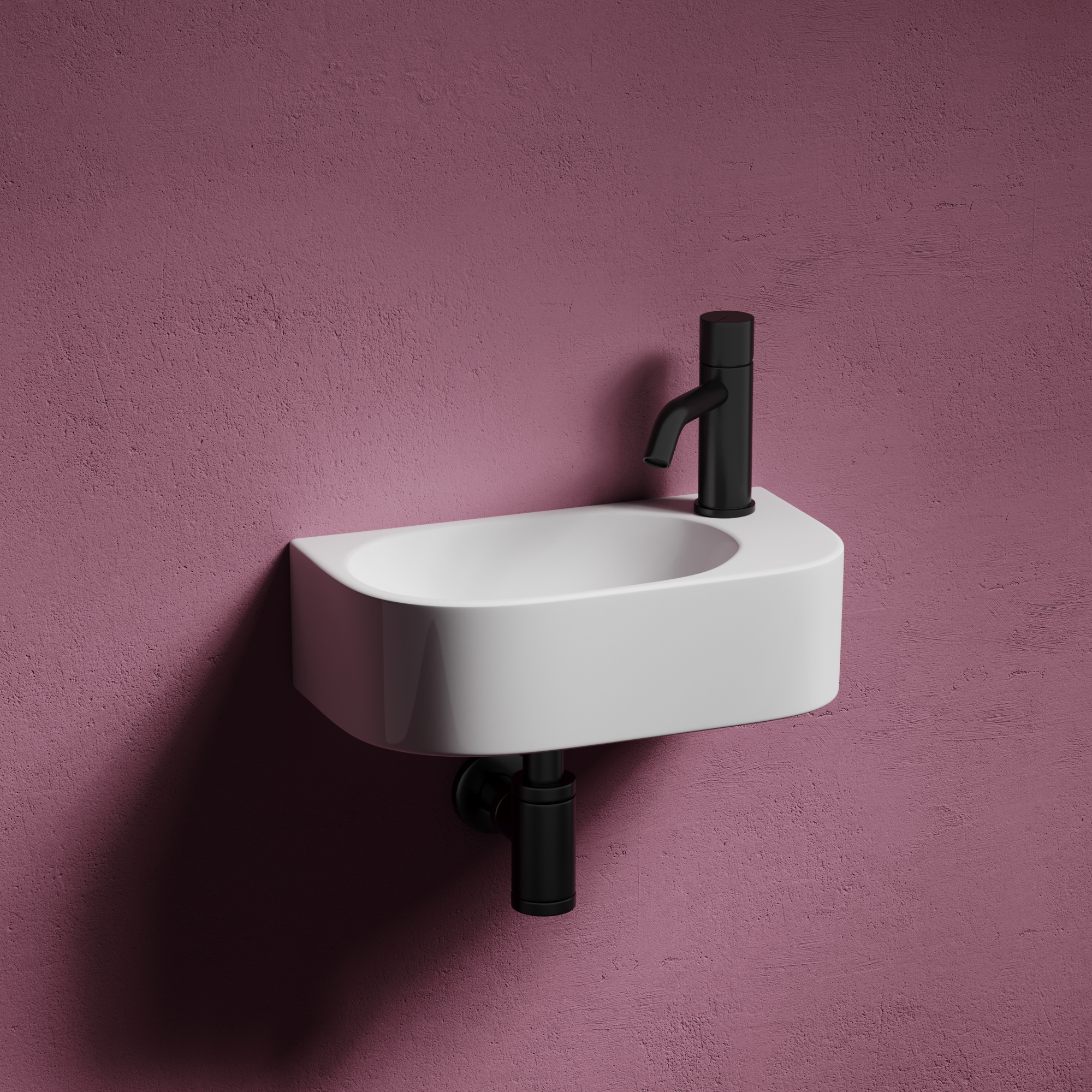 Умывальник подвесной прямоугольный (чаша слева, отверстие под смеситель справа) element 409x224x110мм