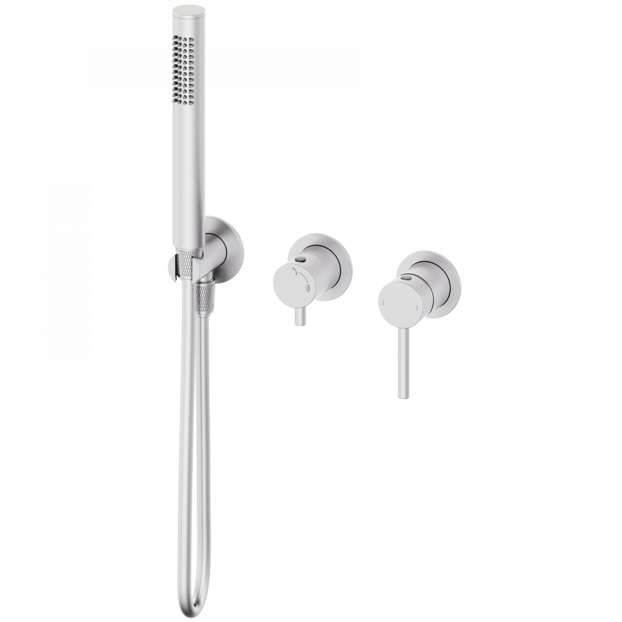 Смеситель для душевой системы встраиваемый wonzon & woghand stick, брашированный никель (ww-838017-bn)