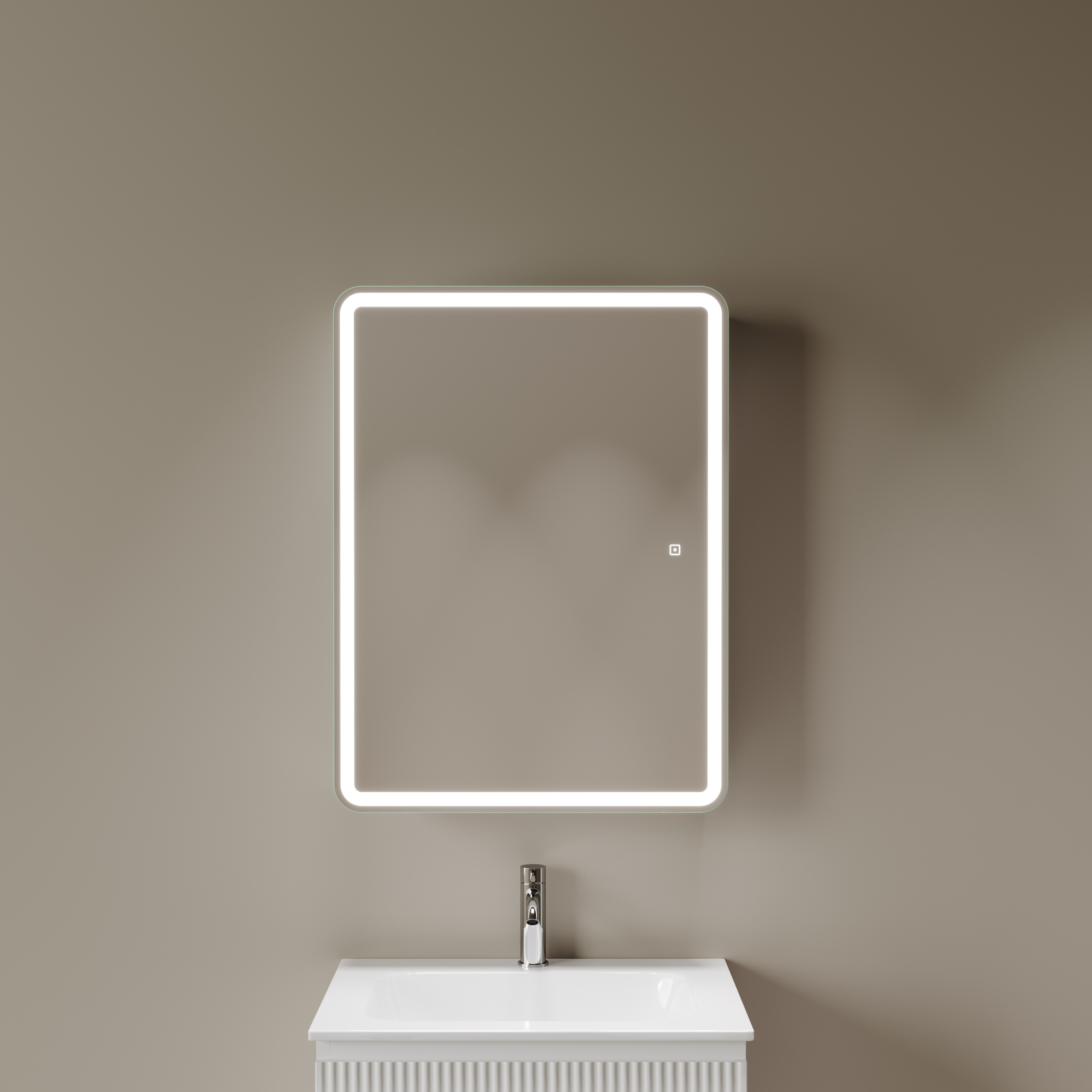 Зеркальный шкаф для ванной комнаты SANCOS Diva 600х149х800, с подсветкой, арт.DIV600