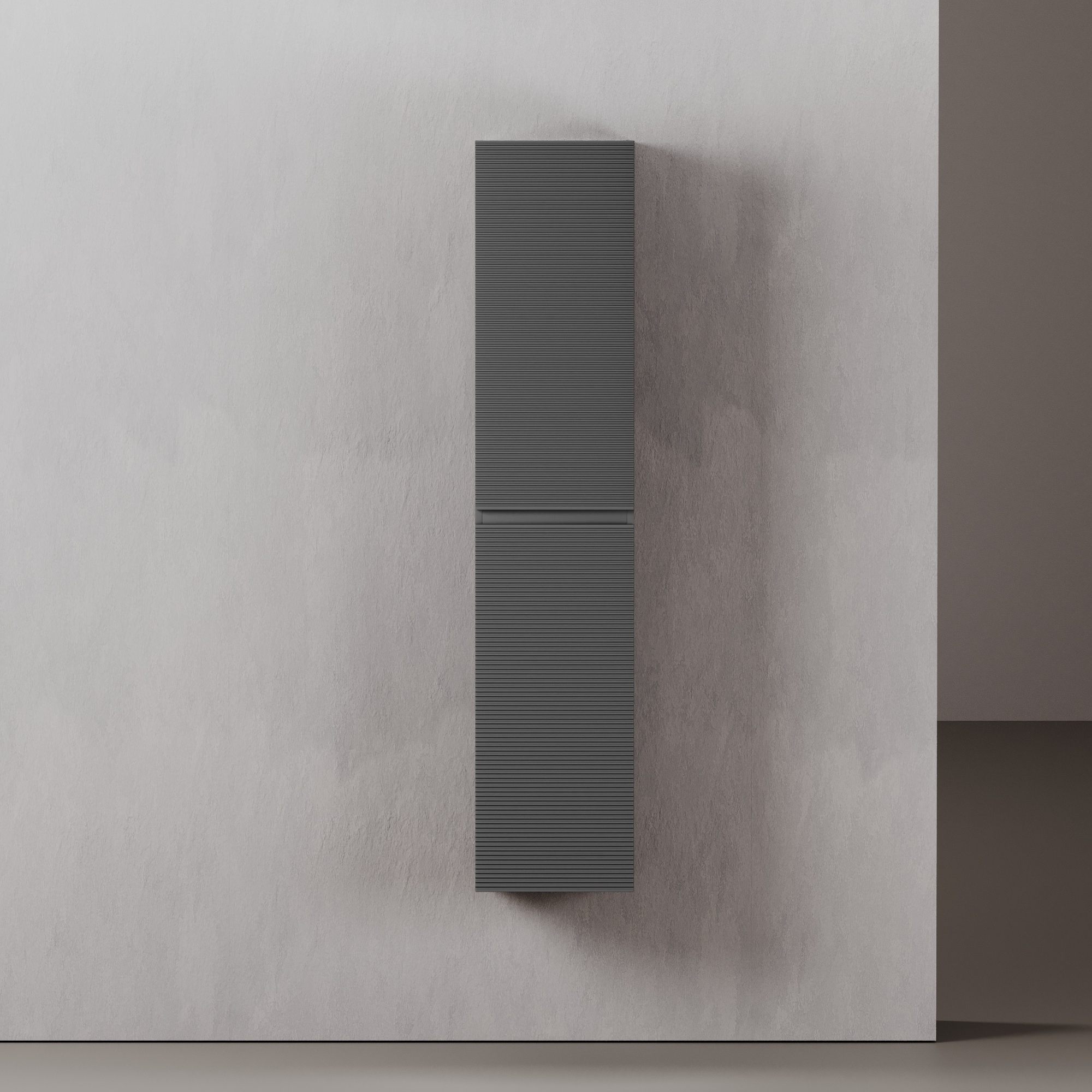 Шкаф-пенал подвесной sancos folk, 350х350х1650 мм, цвет grey soft, арт. pfl35gs