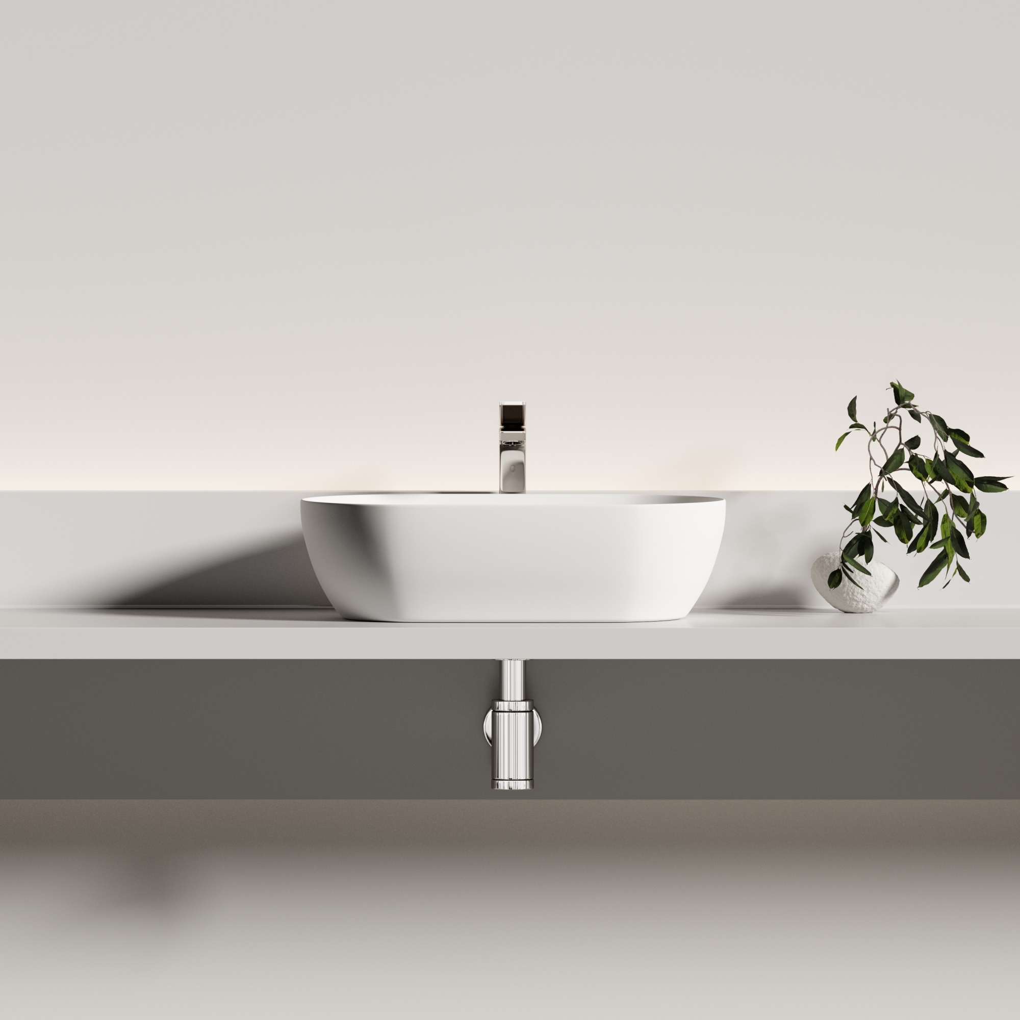 Раковина ceramicanova twist накладная овальной формы 500x300x140 белый матовый cn12001mw Раковина ceramicanova twist накладная овальной формы 500x300x140 белый матовый cn12001mw