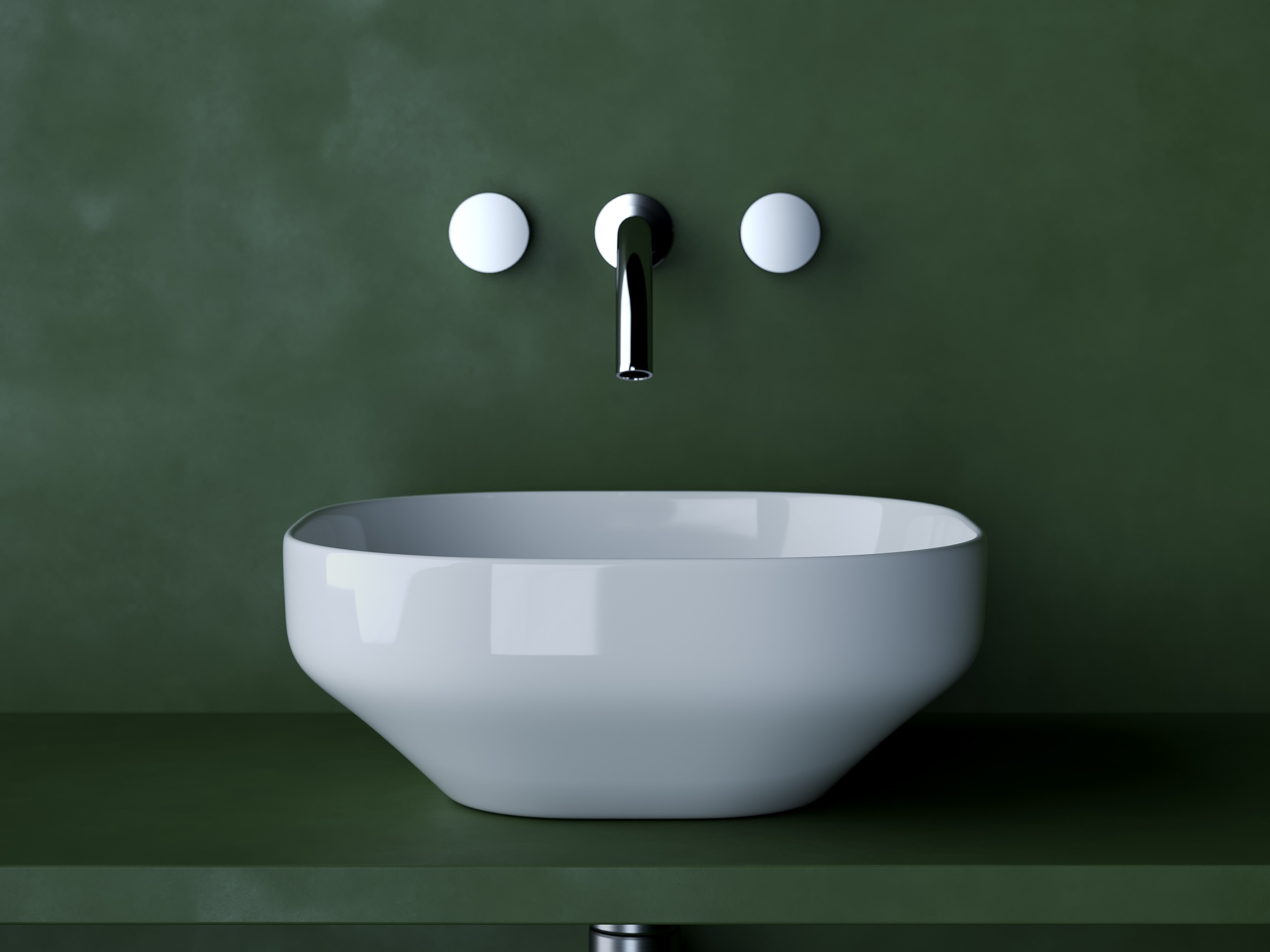 Умывальник чаша накладная квадратная element 380x380x150мм