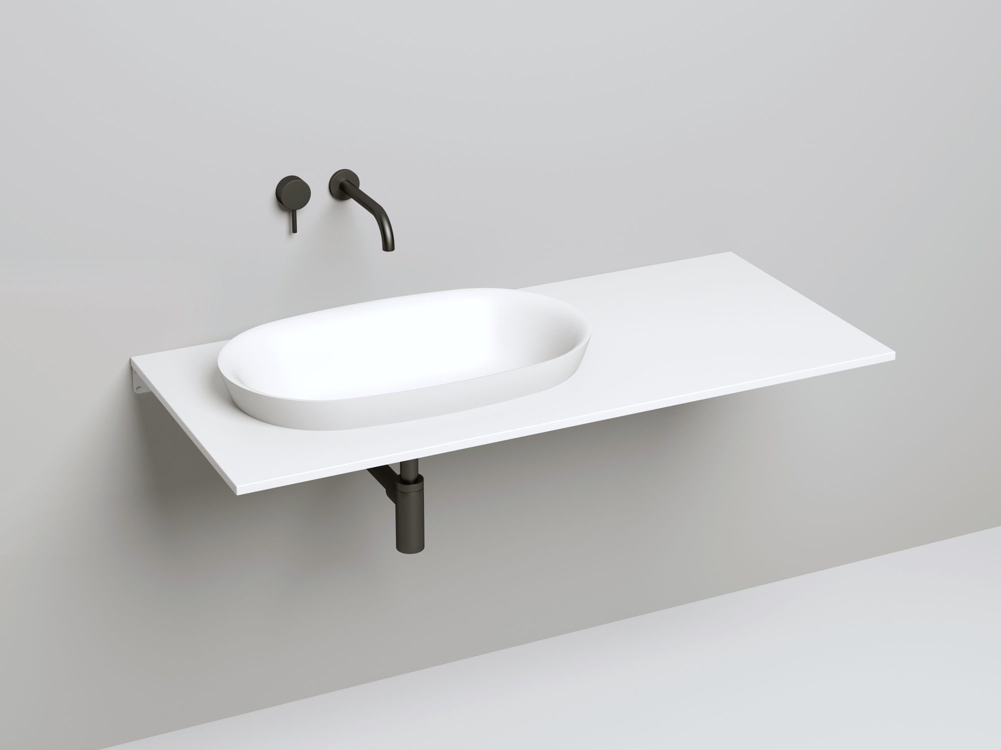 Раковина врезная сверху marea 01 матовая s-stone 645x387x165 белый salini