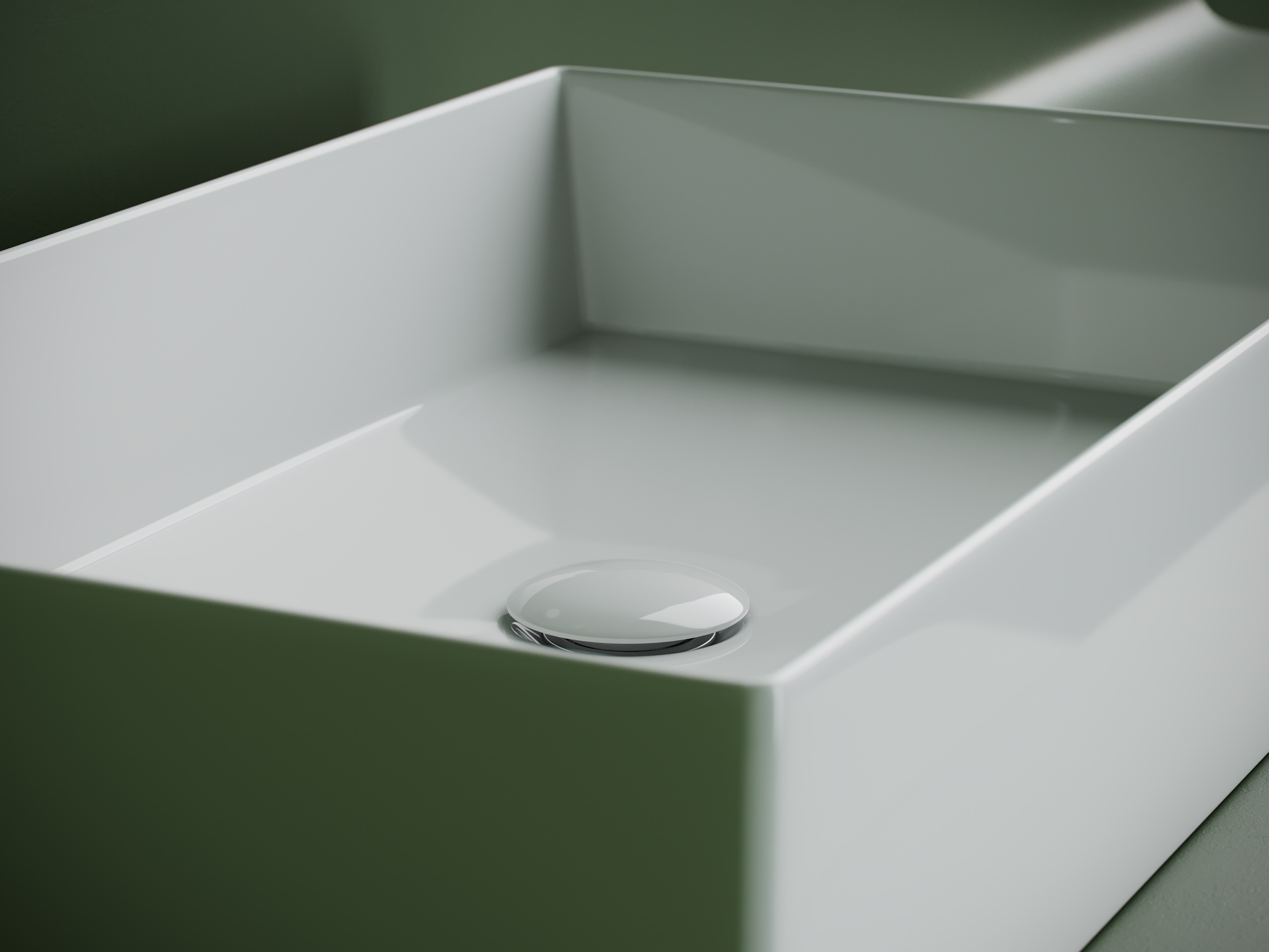 Раковина накладная прямоугольная 601x361x130, цвет белый, арт. cn6070