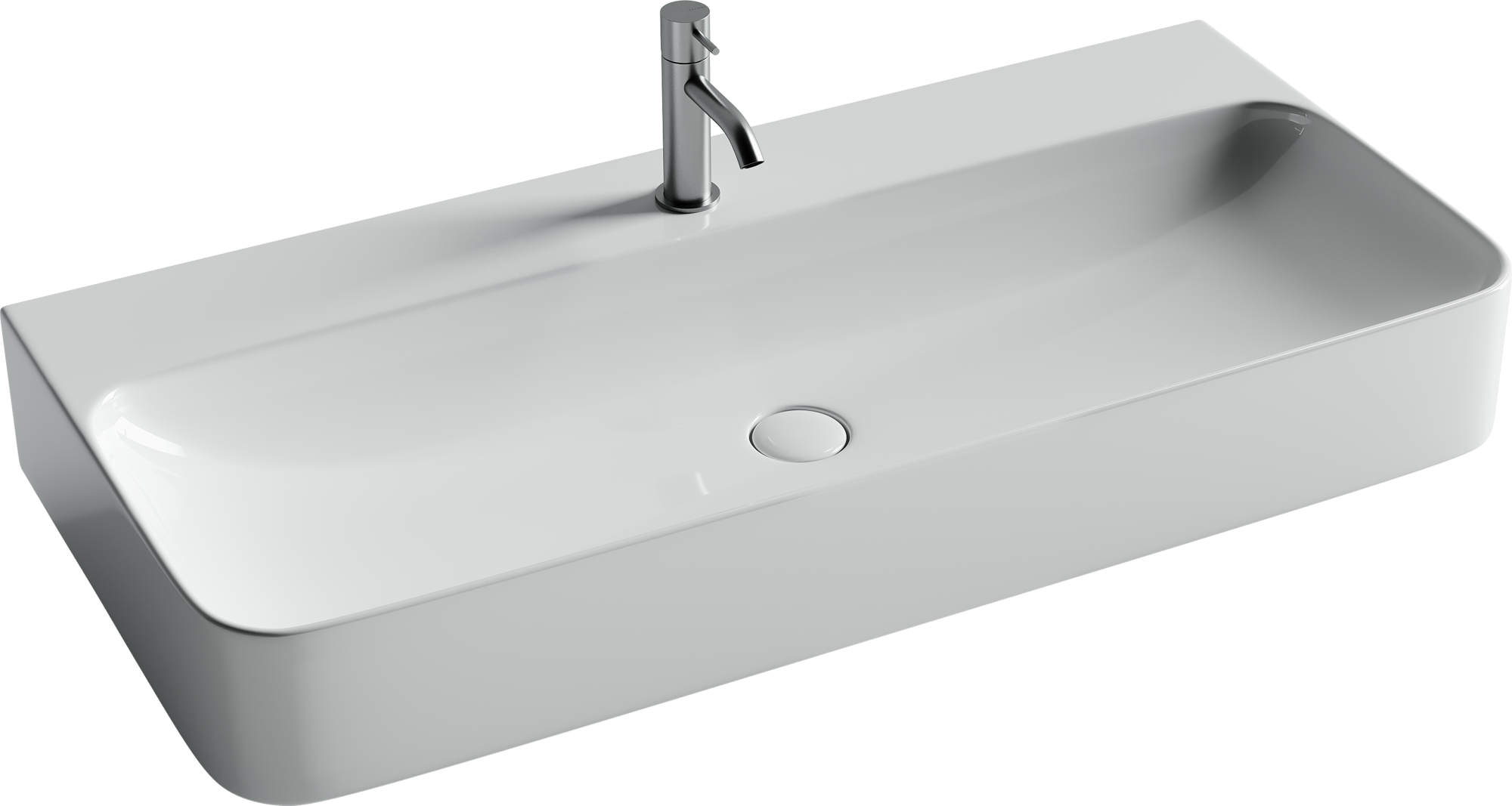 Умывальник aura с 1 отверстием для смесителя, без перелива 1000x470x135мм