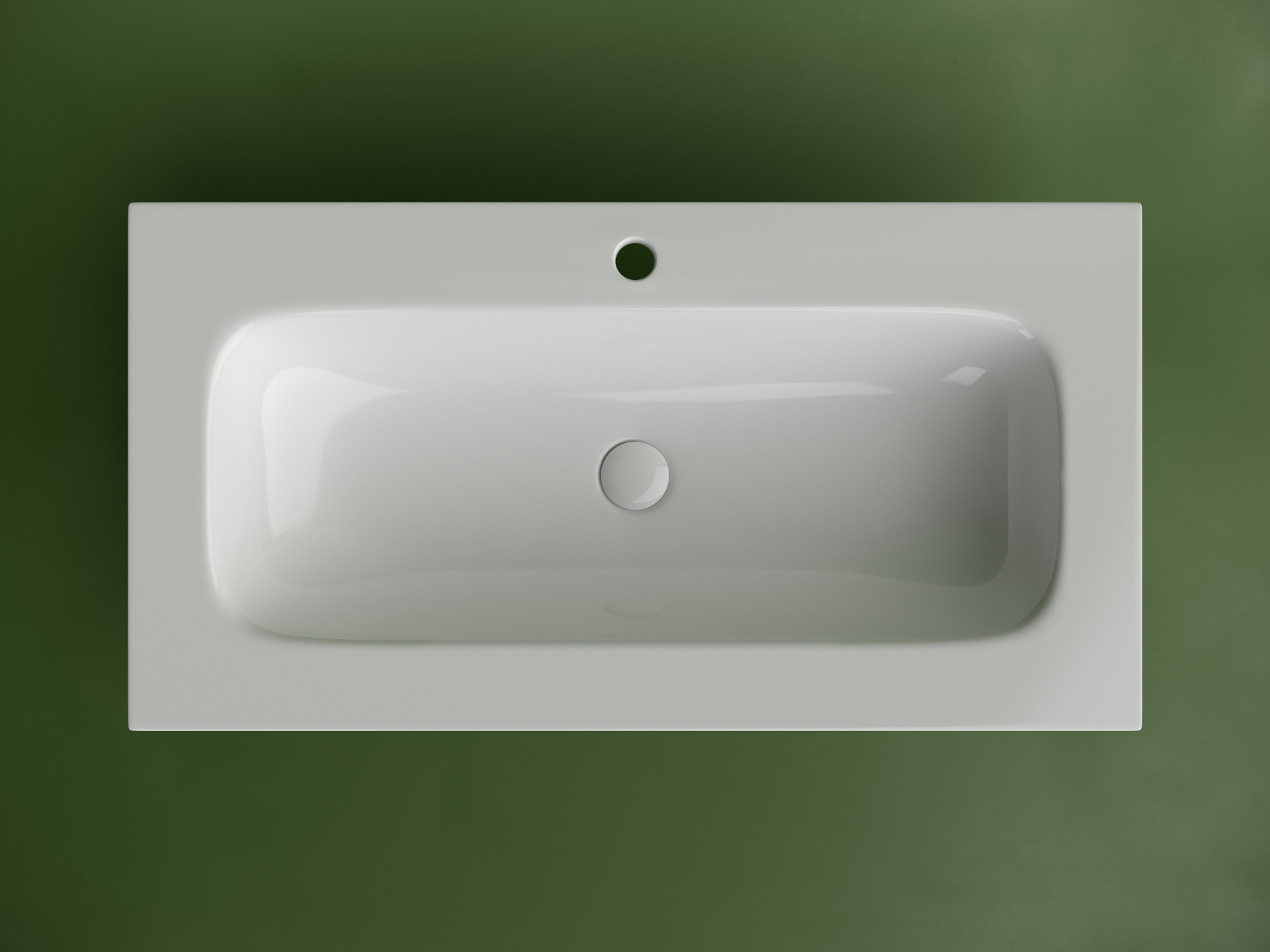 Раковина накладная мебельная grace прямоугольная 910x457x137 с отверстием под смеситель цвет белый cn7019