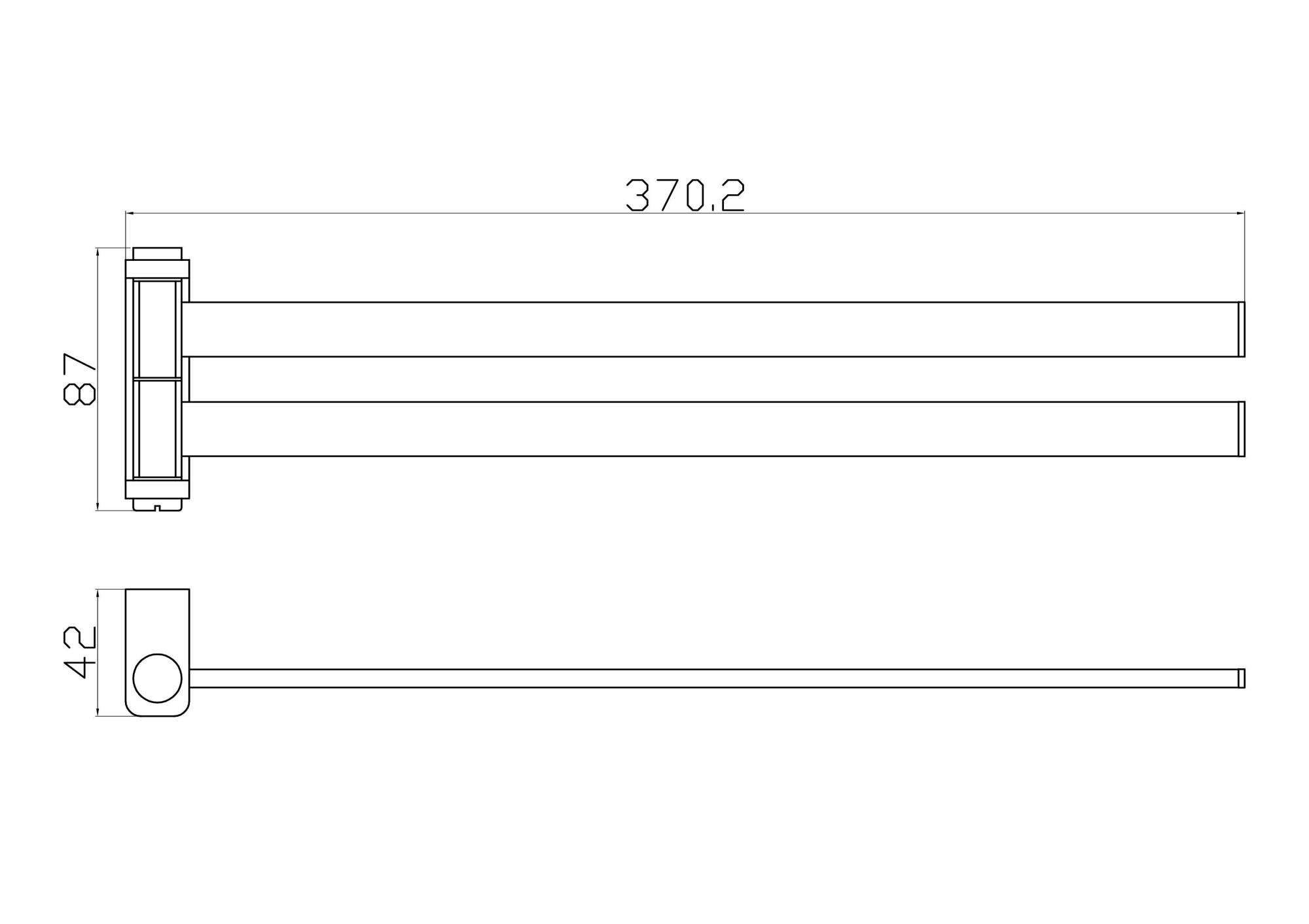 Полотенцедержатель поворотный wonzon & woghand eclipse, глянцевое золото (ww-9131-lg)