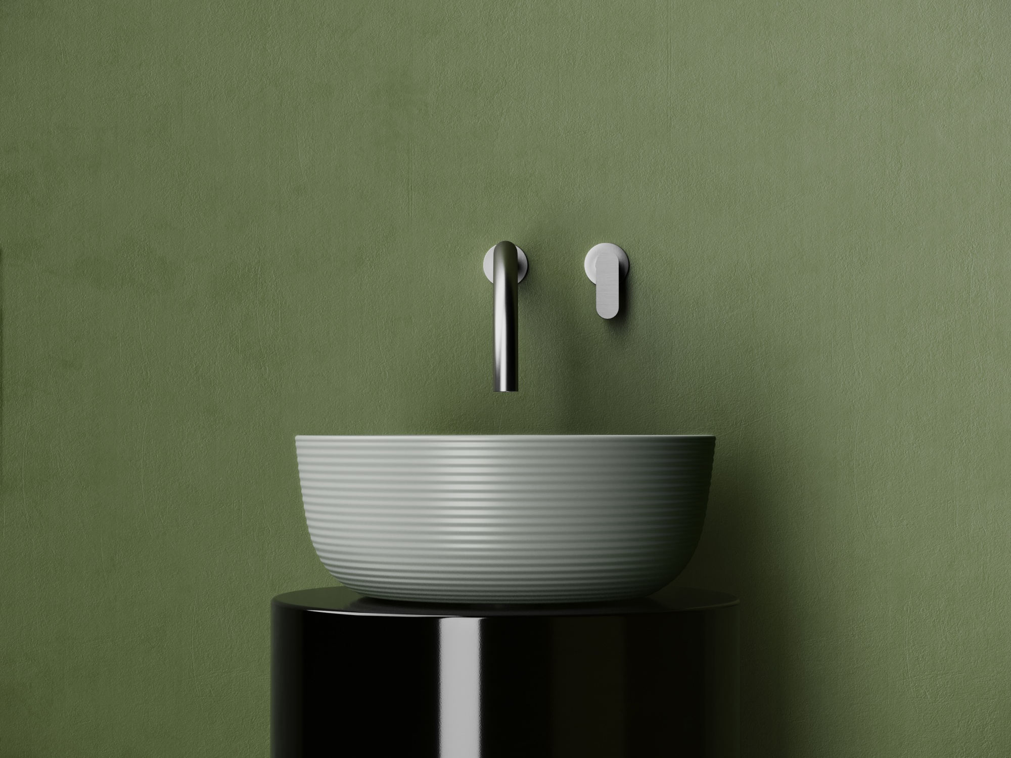 Раковина накладная круглая 356x356x135, цвет антрацит матовый Раковина накладная круглая 356x356x135, цвет антрацит матовый