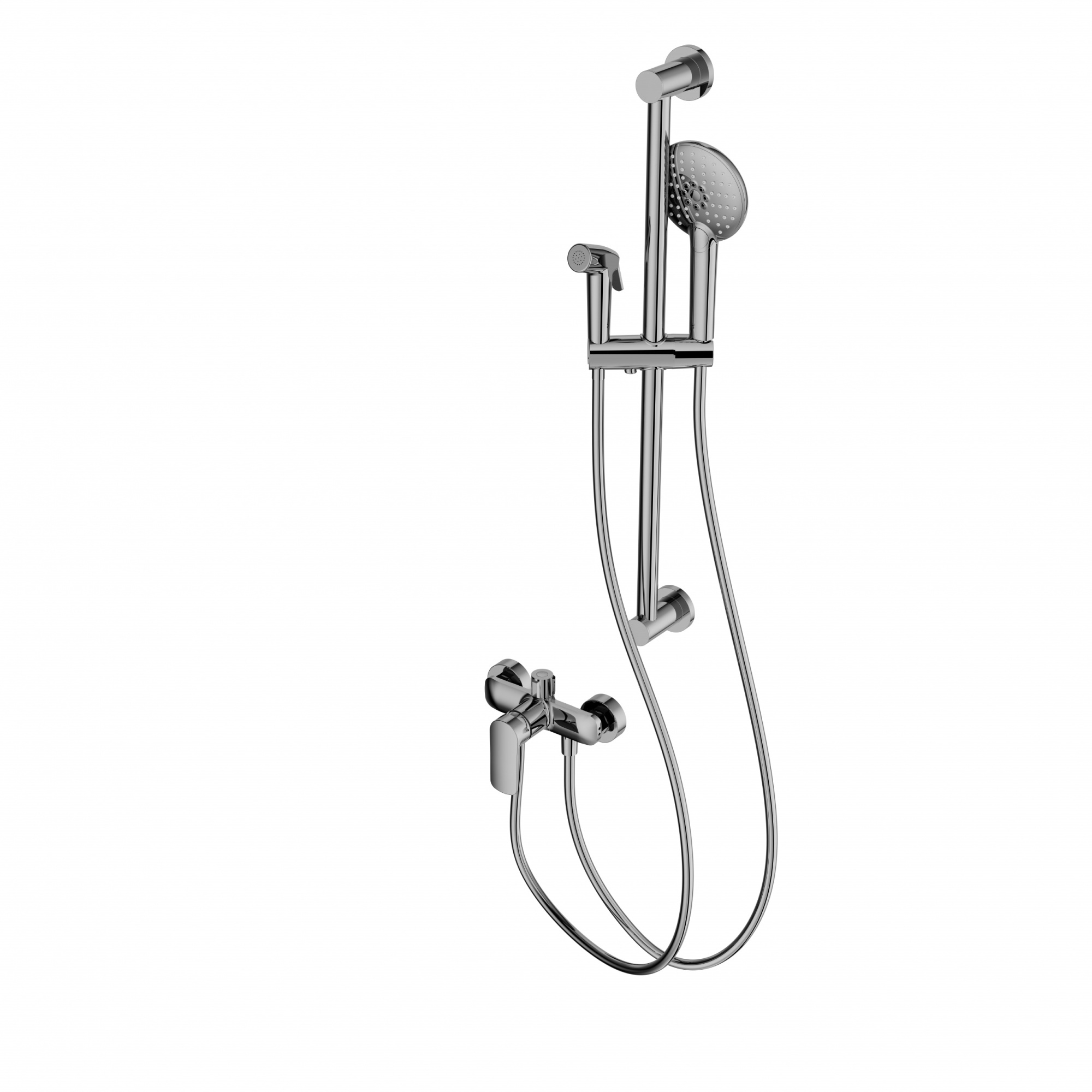 Смеситель для душа с гарнитуром wonzon & woghand, хром (ww-a4888-cr) Смеситель для душа с гарнитуром wonzon & woghand, хром (ww-a4888-cr)