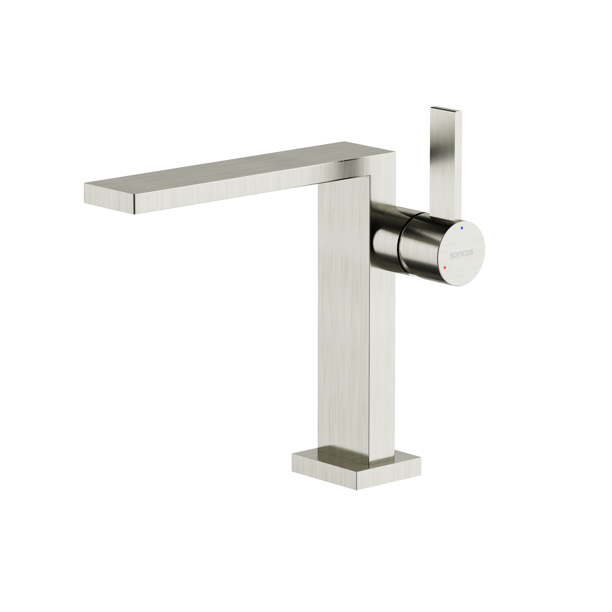 Смеситель для раковины SANCOS Linn, брашированный никель, PVD покрытие, арт. SC9019BN