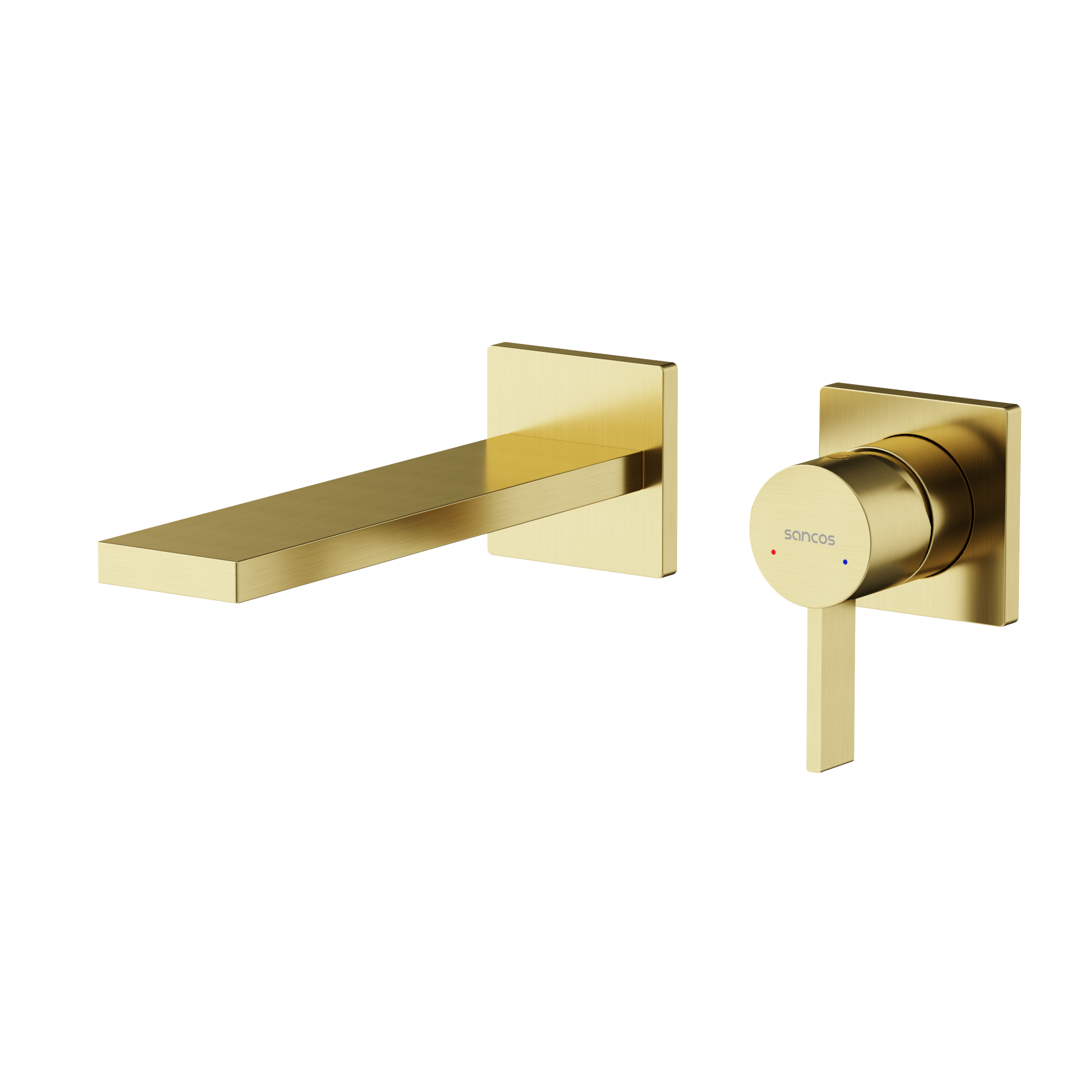 Смеситель для раковины sancos linn c внутренней частью, брашированное золото, pvd покрытие, арт. sc9021bg