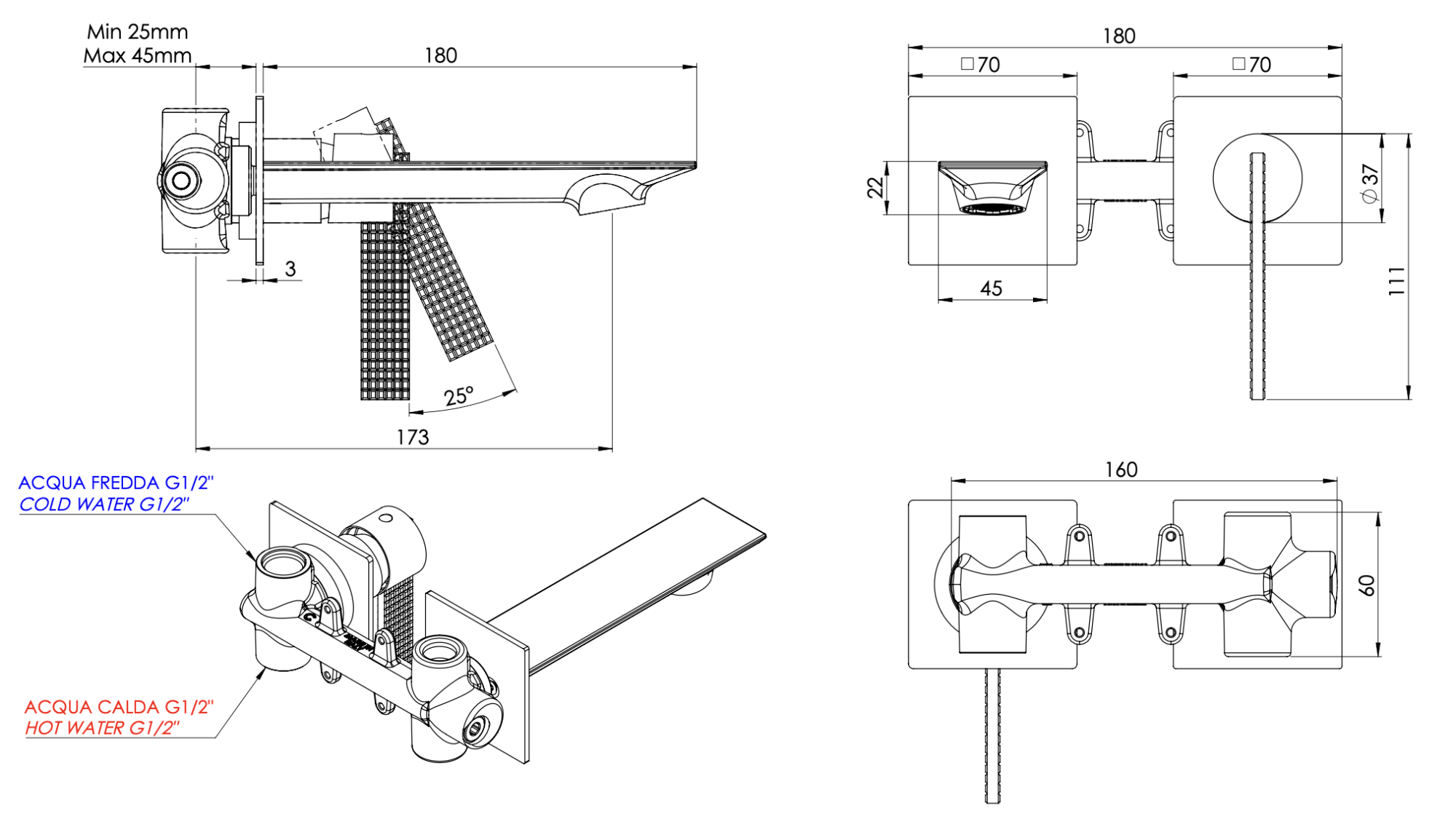 Смеситель для раковины daniel club anc632p64, медь состаренная
