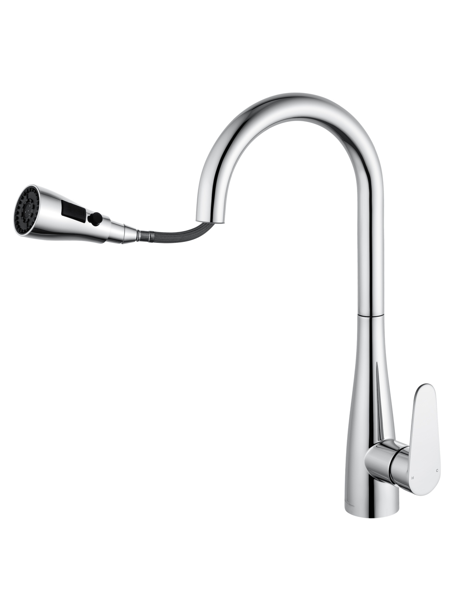 Смеситель для кухни с выдвижным изливом wonzon & woghand, хром (ww-121e201b-cr)