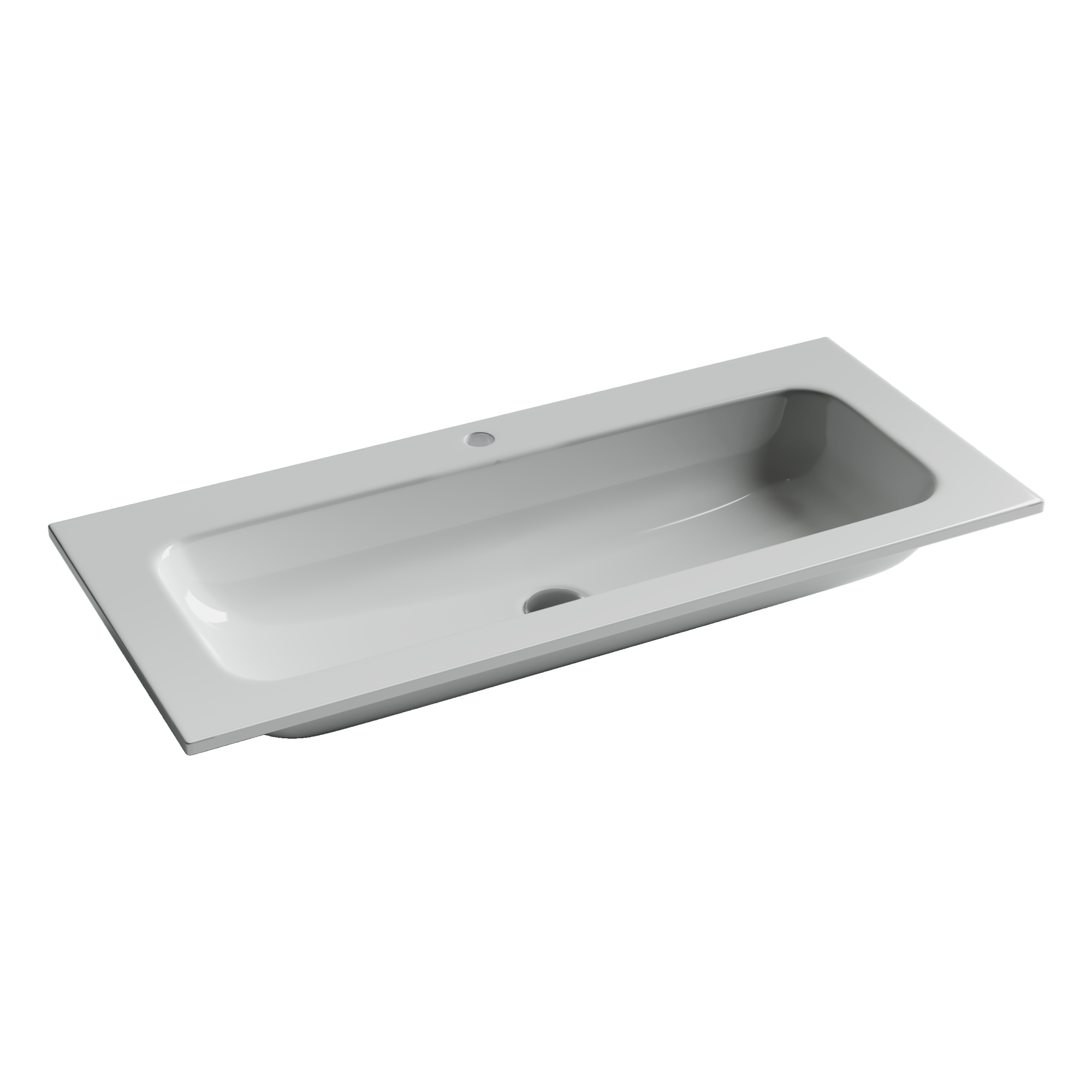 Раковина накладная grace прямоугольная, с отверстием под смеситель,  1010*457*137 мм, цвет белый