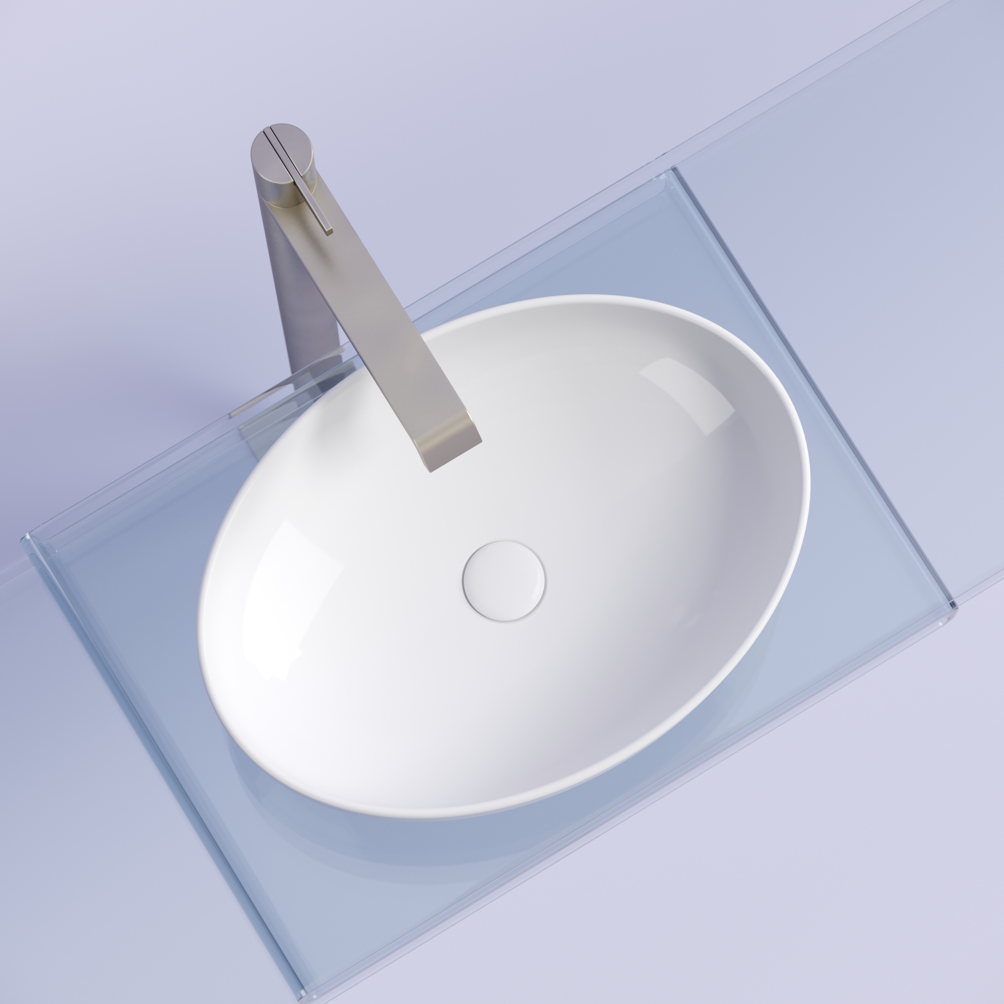 Умывальник чаша накладная овальная element 502x363x145мм