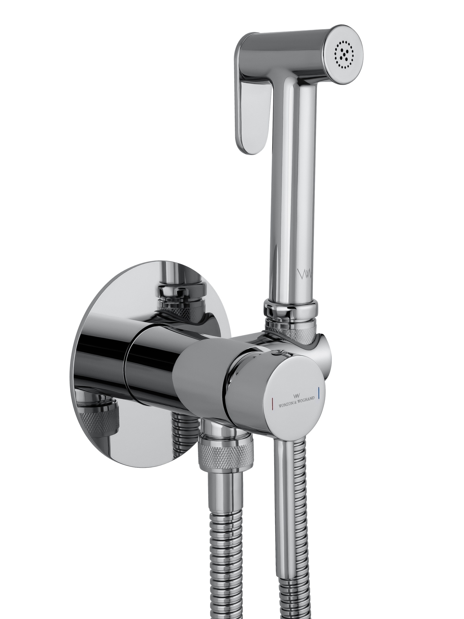 Смеситель с гигиеническим душем встраиваемый wonzon & woghand stick, хром (ww-88829902-cr)