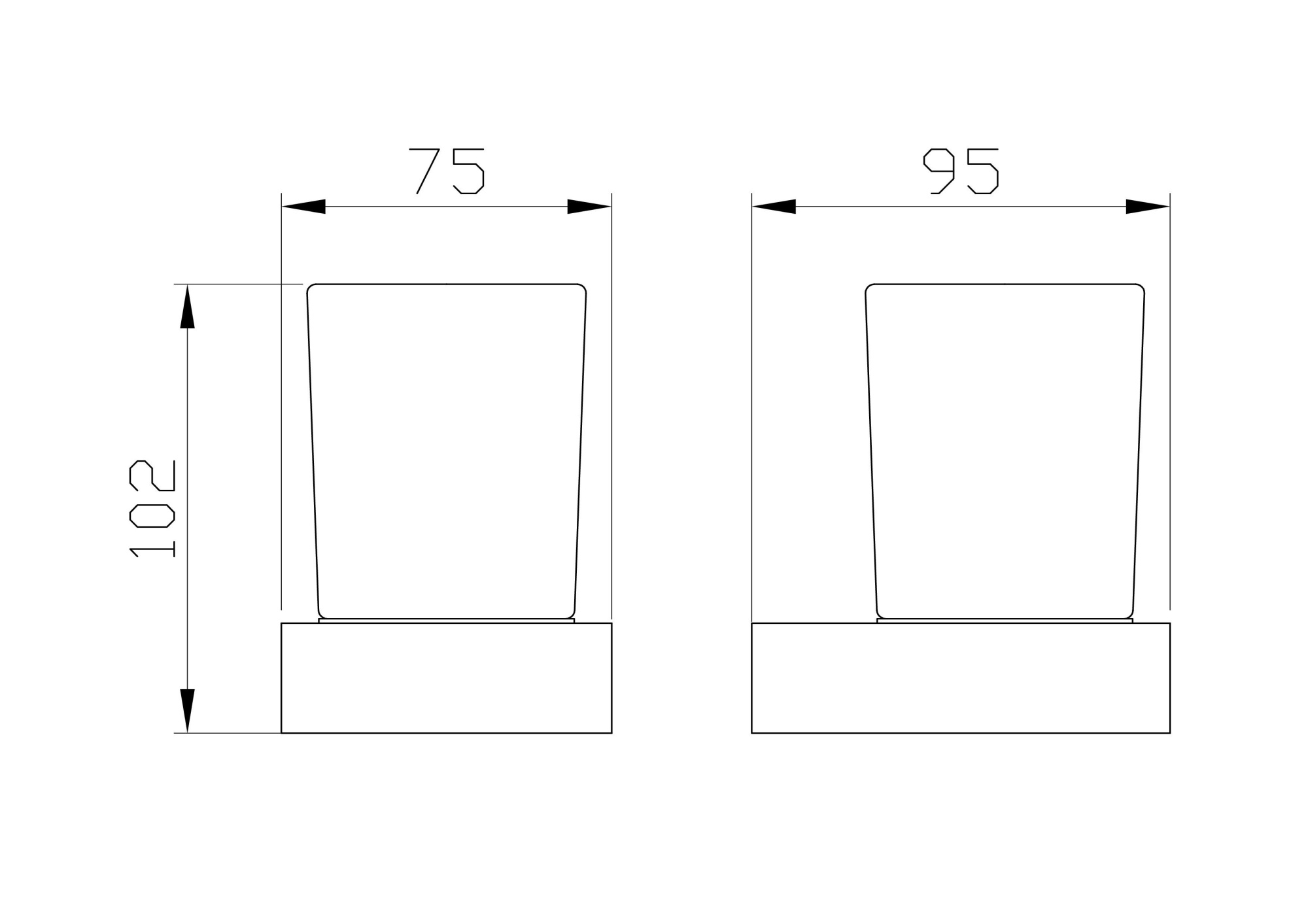 Стакан для зубных щеток с держателем wonzon & woghand lotte, темный графит (ww-8321-bgm)