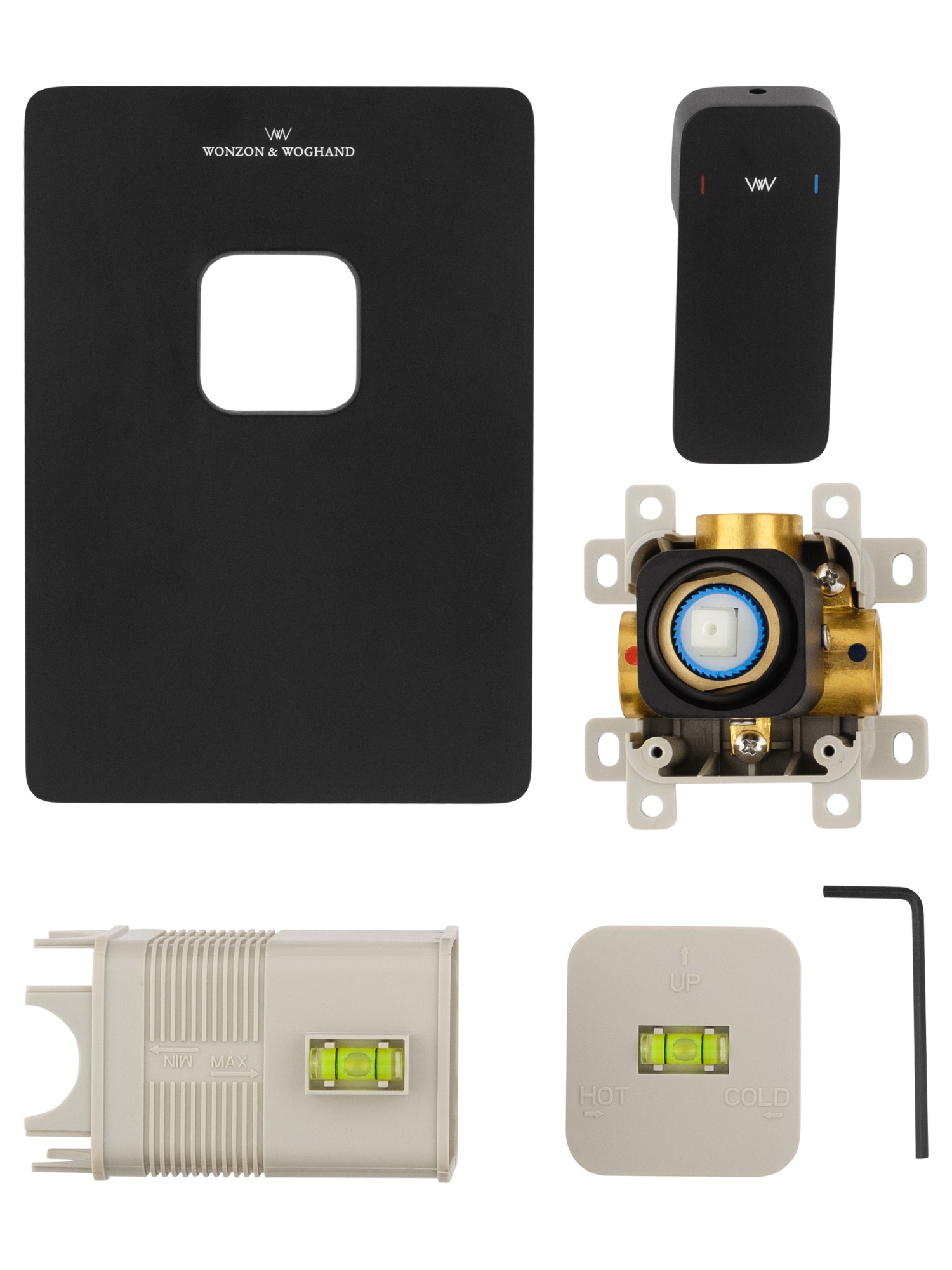 Смеситель для душа встраиваемый wonzon & woghand arnie, черный матовый (ww-694700-2-mb)