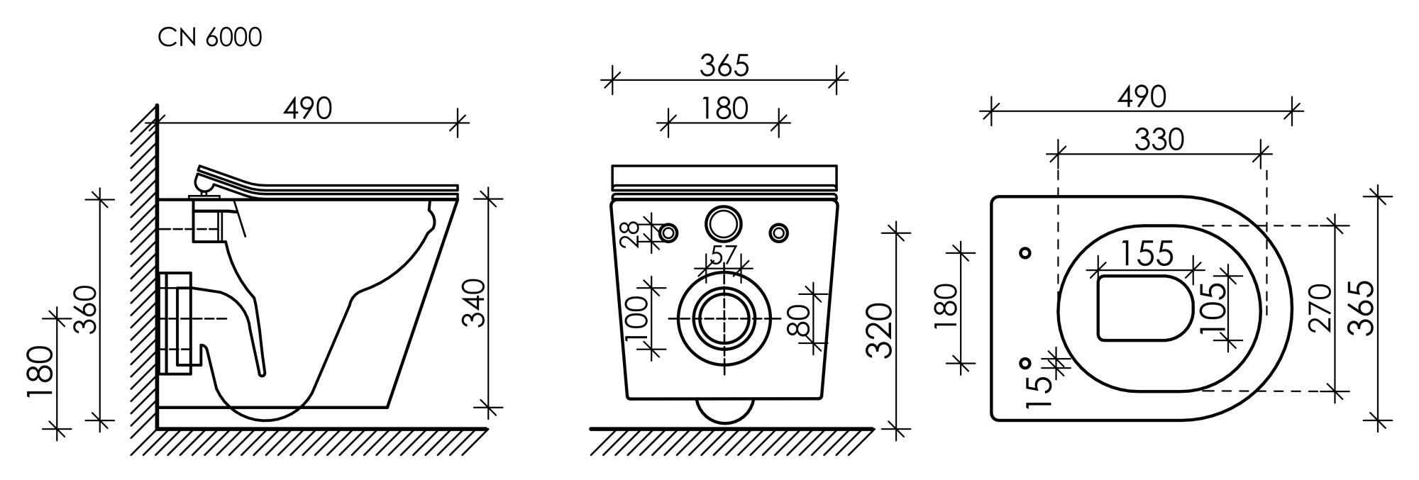 Сет 4 в 1: подвесной унитаз balearica rimless арт. cn6000 + шумоизоляционная панель для инсталляции арт. cn1000 + система инсталляции для унитазов ceramicanova envision с кнопкой смыва round цвет белый и креплениями арт. cn1001w