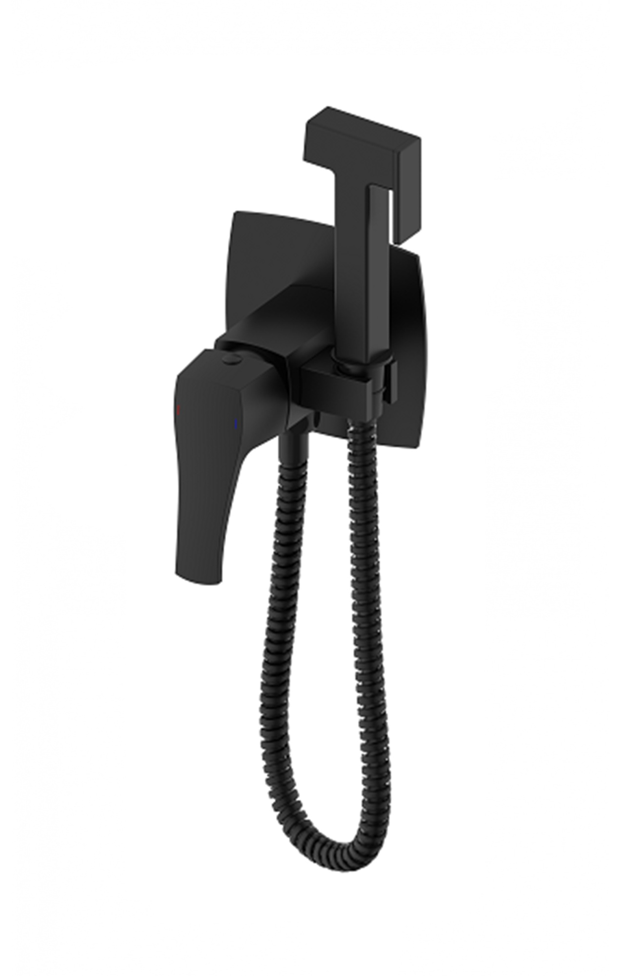 Смеситель с гигиеническим душем встраиваемый wonzon & woghand flex, черный матовый (ww-88829072-mb)